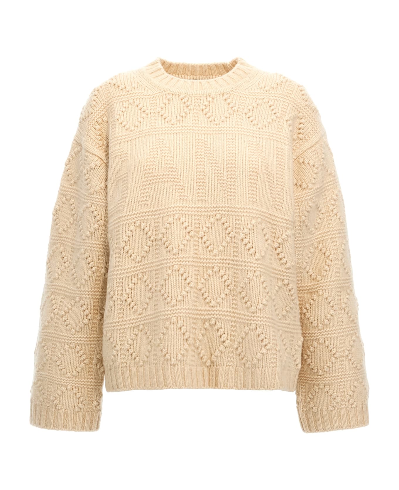 Ganni Beige Wool Blend Sweater - Beige