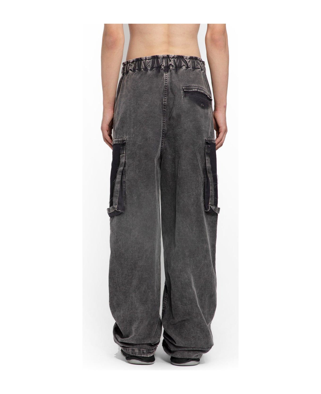 Mihara Yasuhiro Drawstring Cargo Pants - Black ボトムス