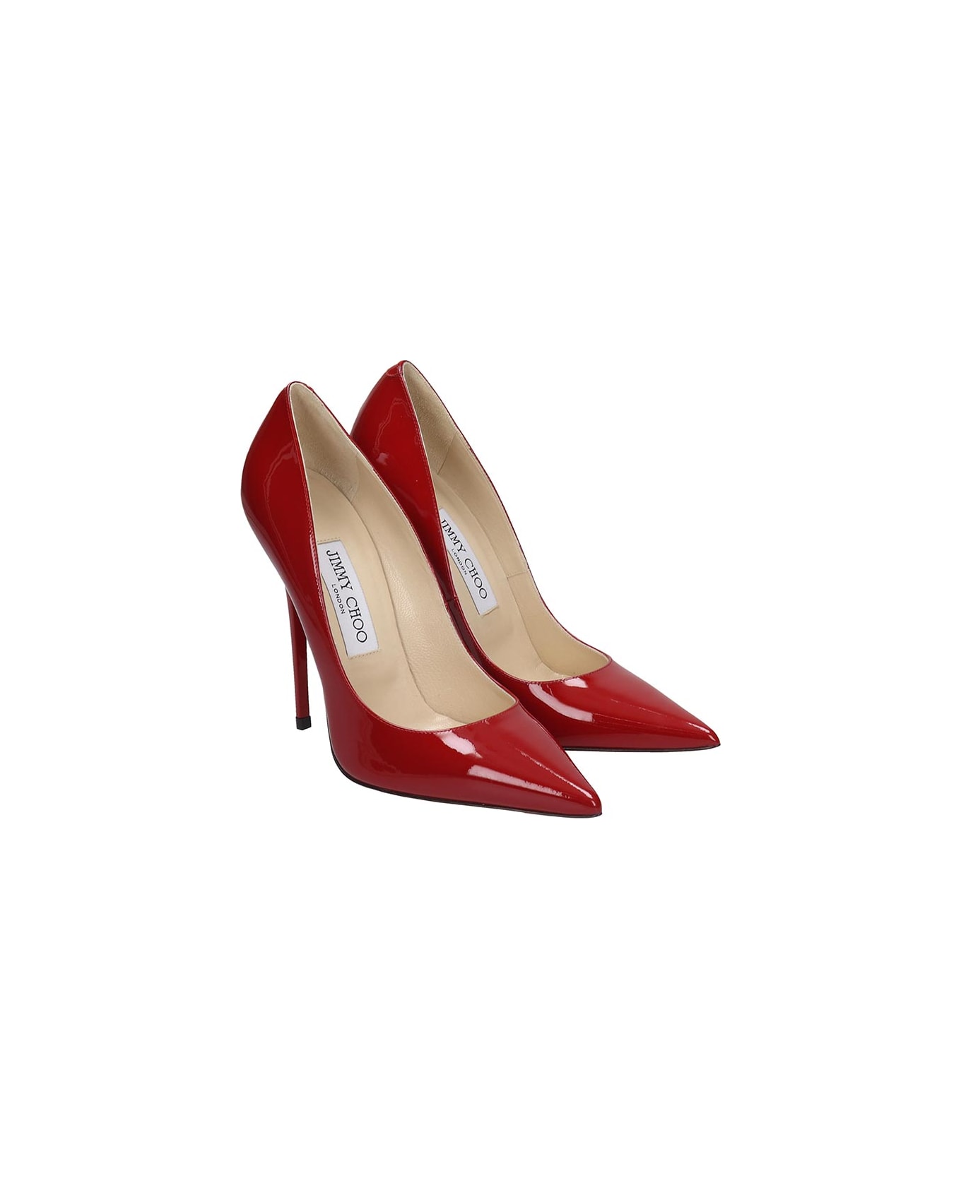 Jimmy Choo Anouk Red Patent Leather Pumps - red