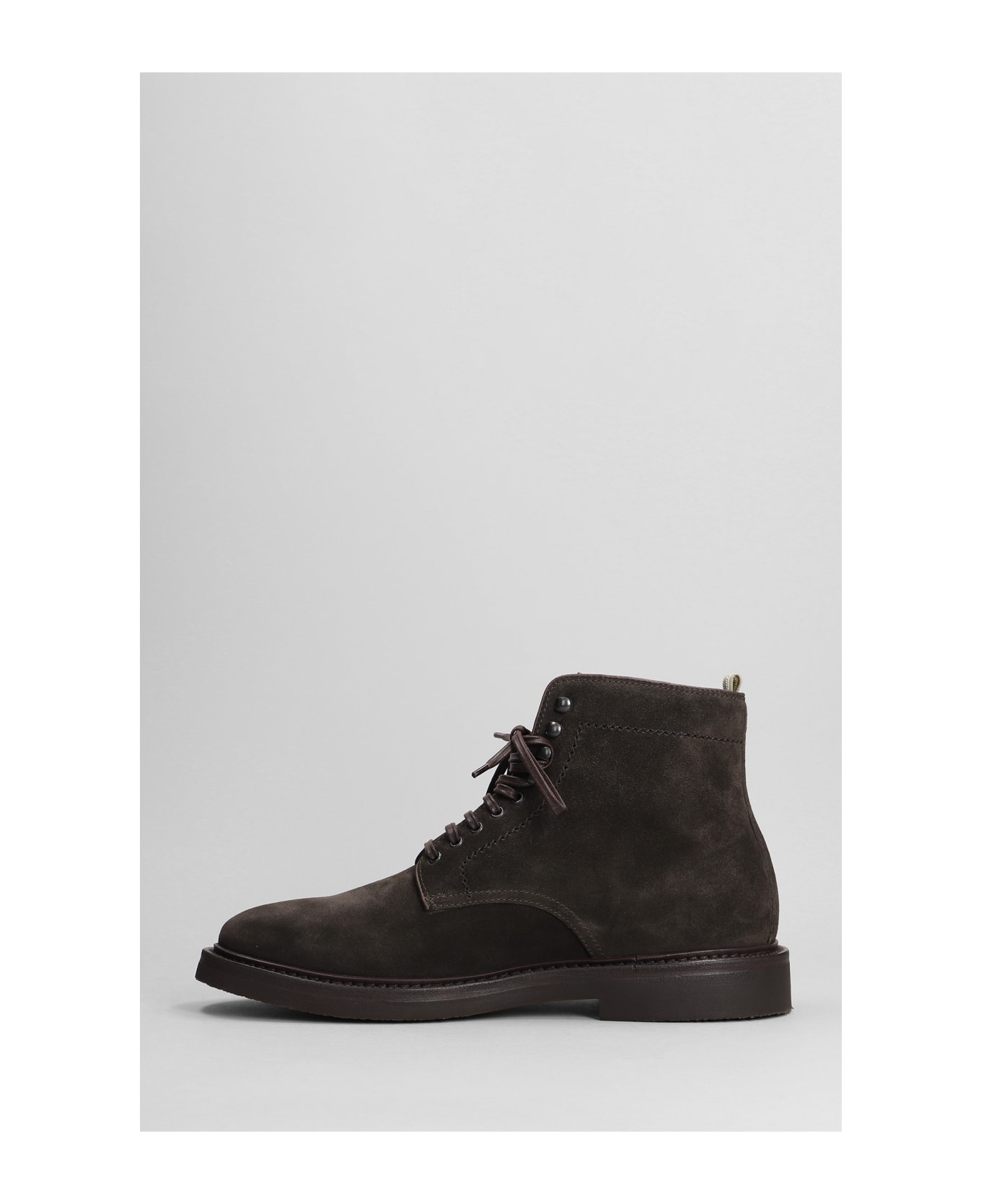 Officine Creative Hopkins Flexi Ankle Boots In Brown Suede - brown