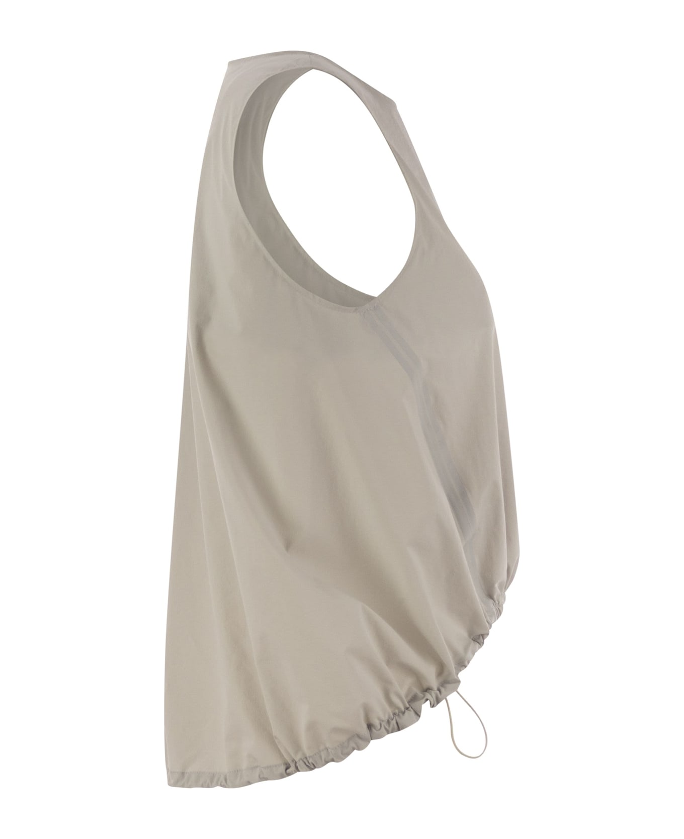 Herno Sleeveless Top In Tech Trait - Ice