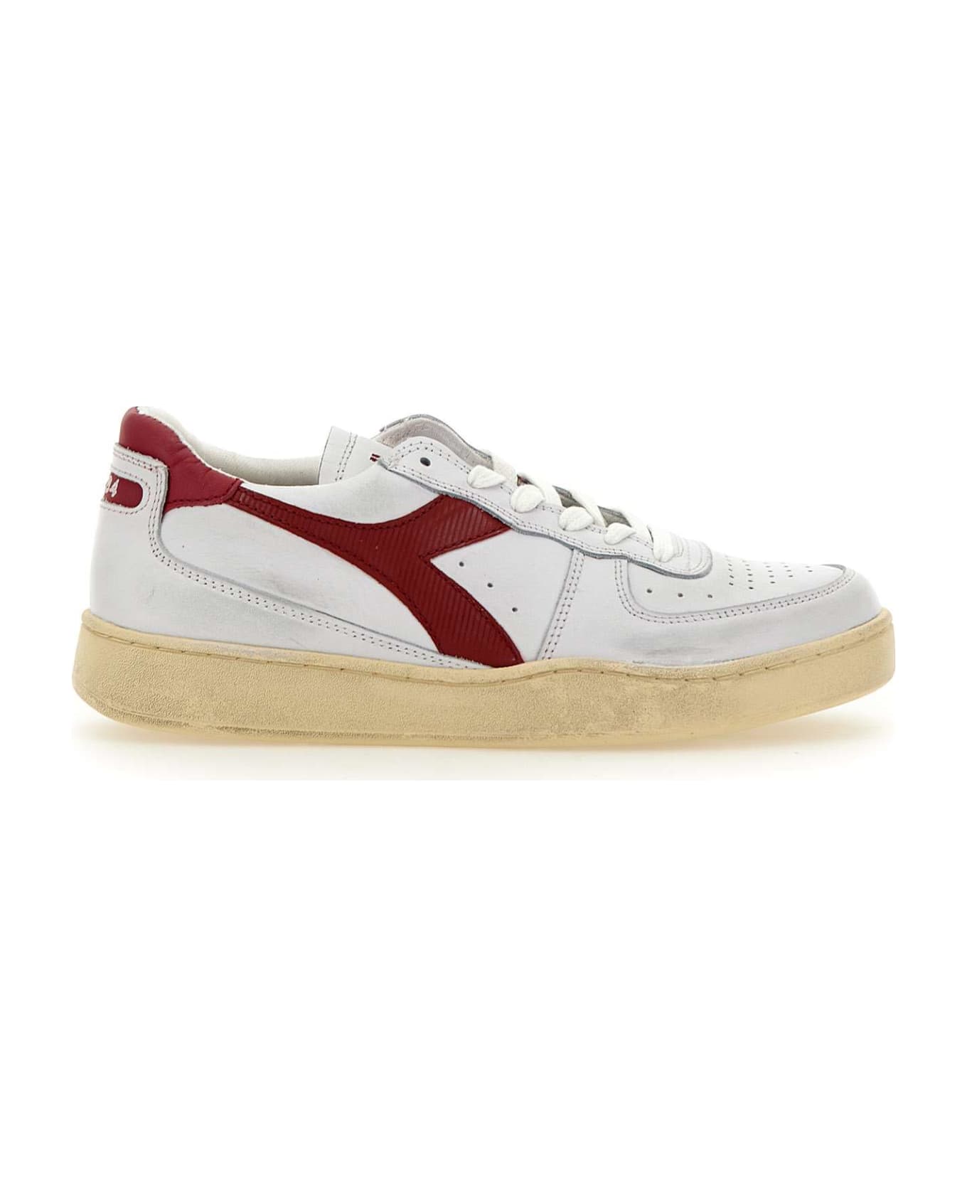 Diadora "m Basket Low Used" Sneakers - WHITE-red