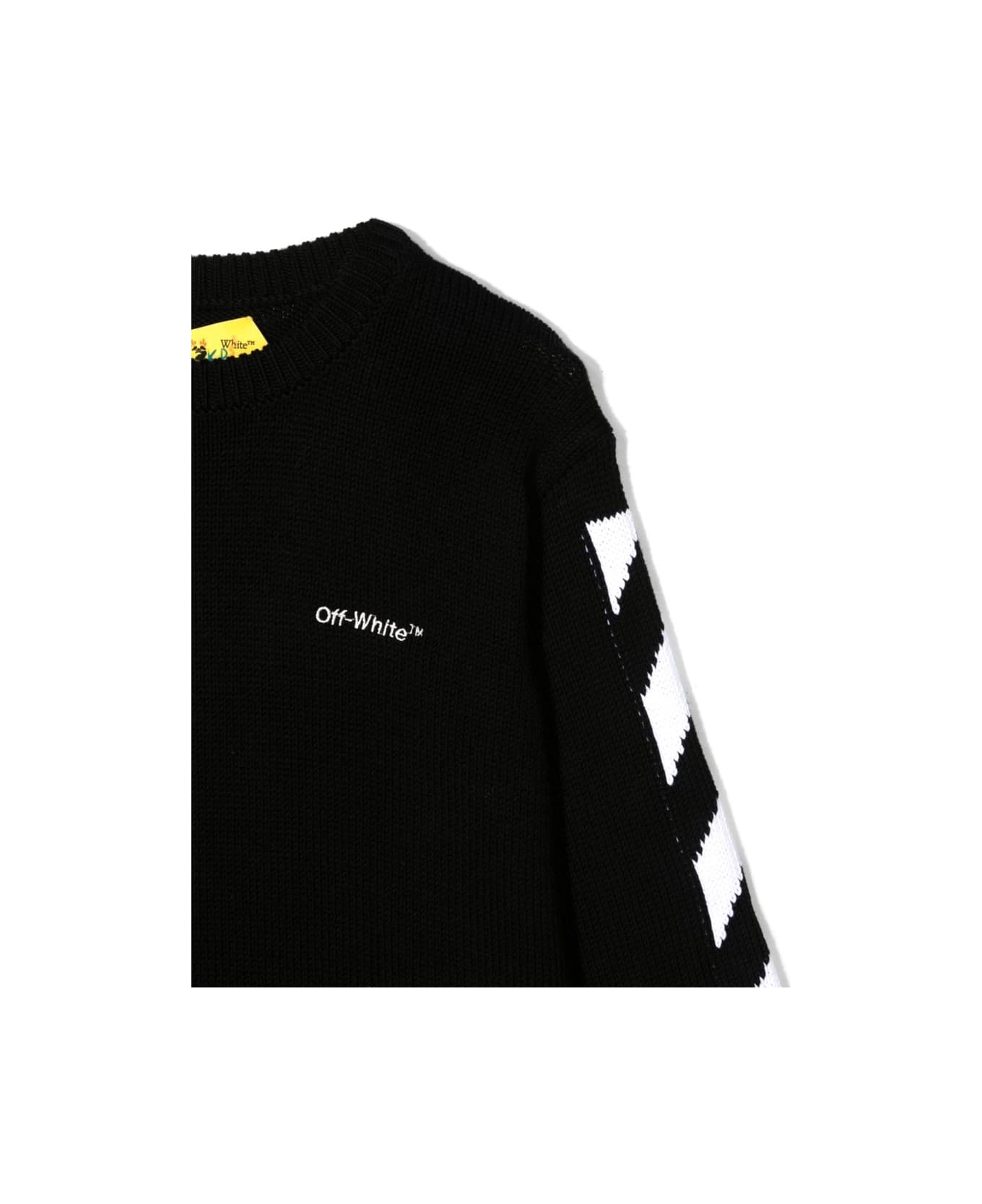 Off-White Sweatshirt With Logo - BLACK