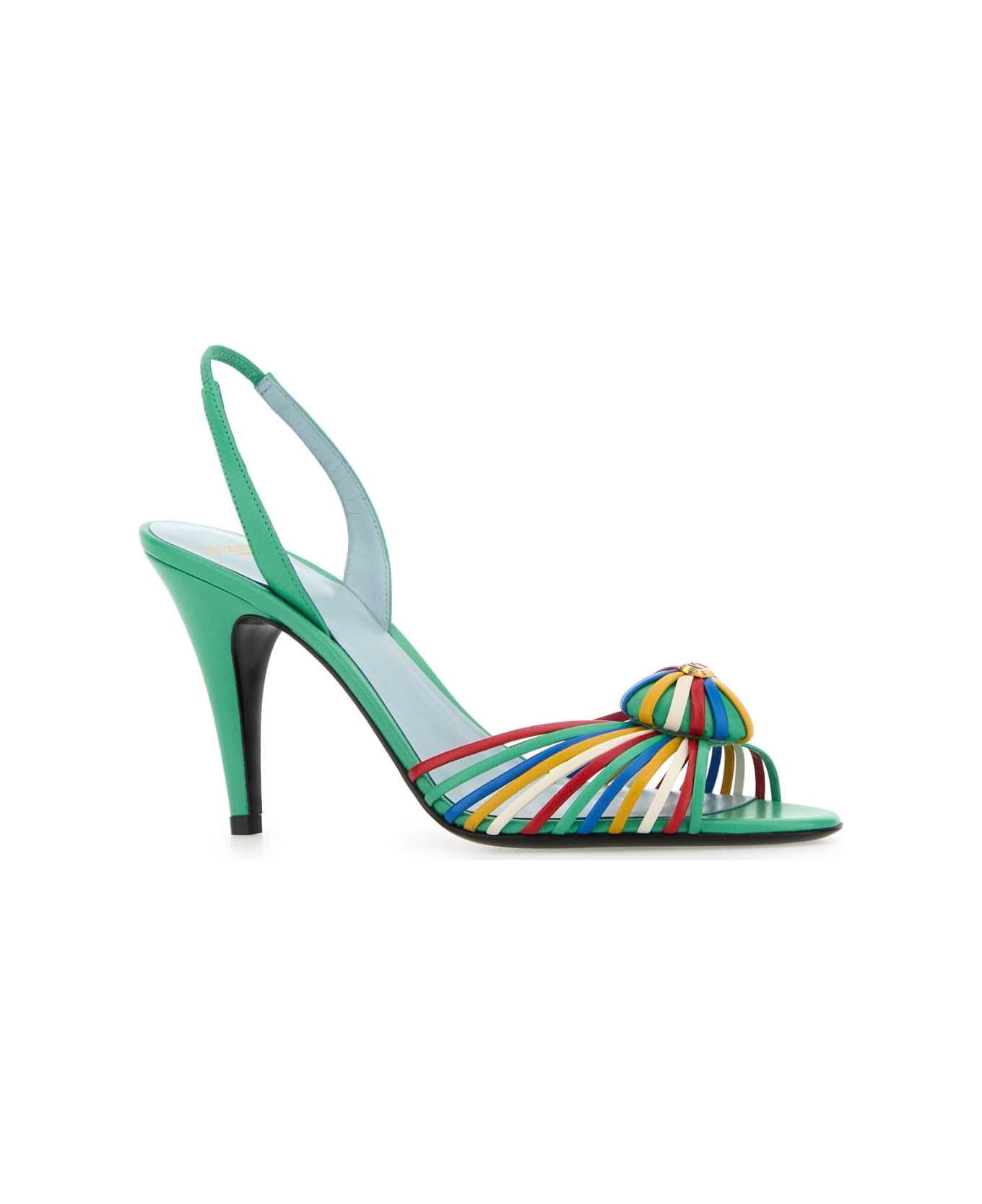 Valentino Garavani Multicolor Leather Royal Sandals - MULTICOLOR