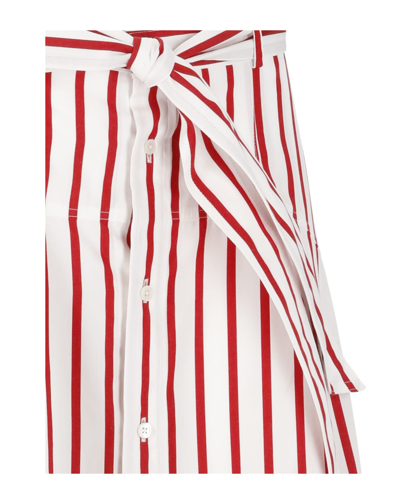 Ralph Lauren Cotton Striped Skirt - Red