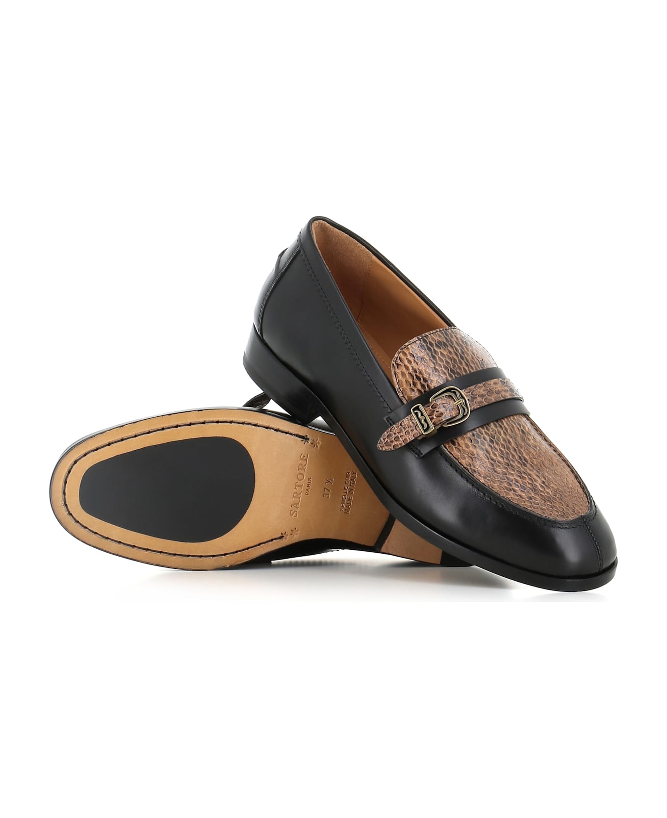 Sartore Loafer - Black/beige