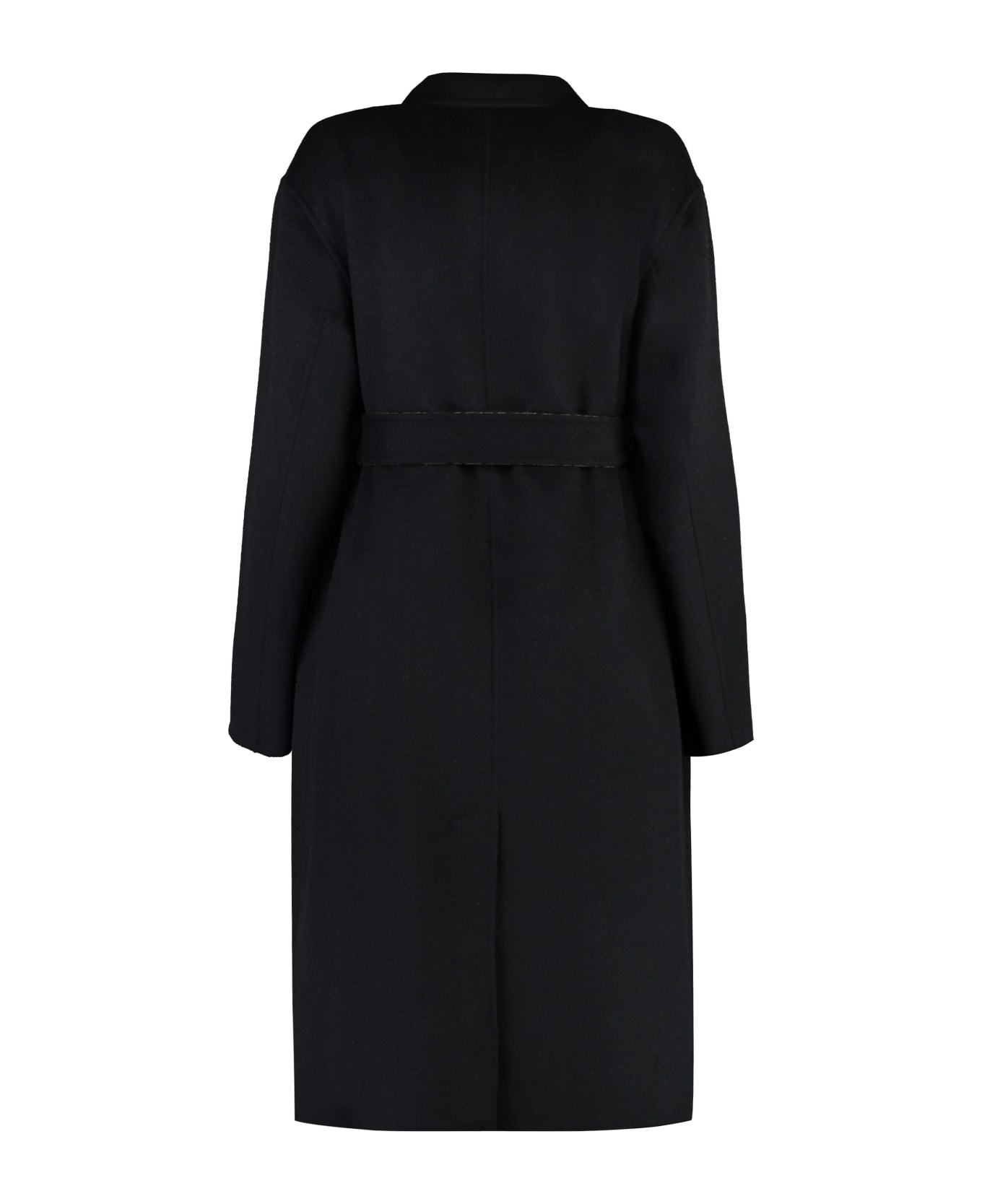 Hugo Boss Wool Blend Double-breasted Coat - black