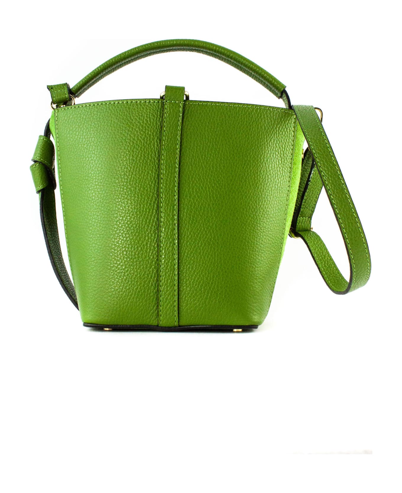 Avenue 67 Green Grained Leather Bag - Verde トートバッグ