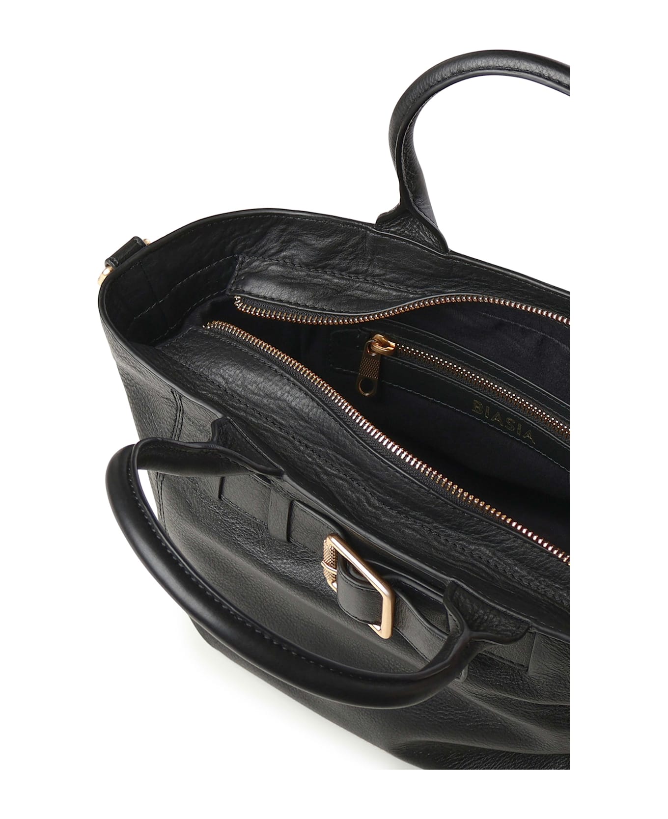 Biasia Leather Handbag - Black