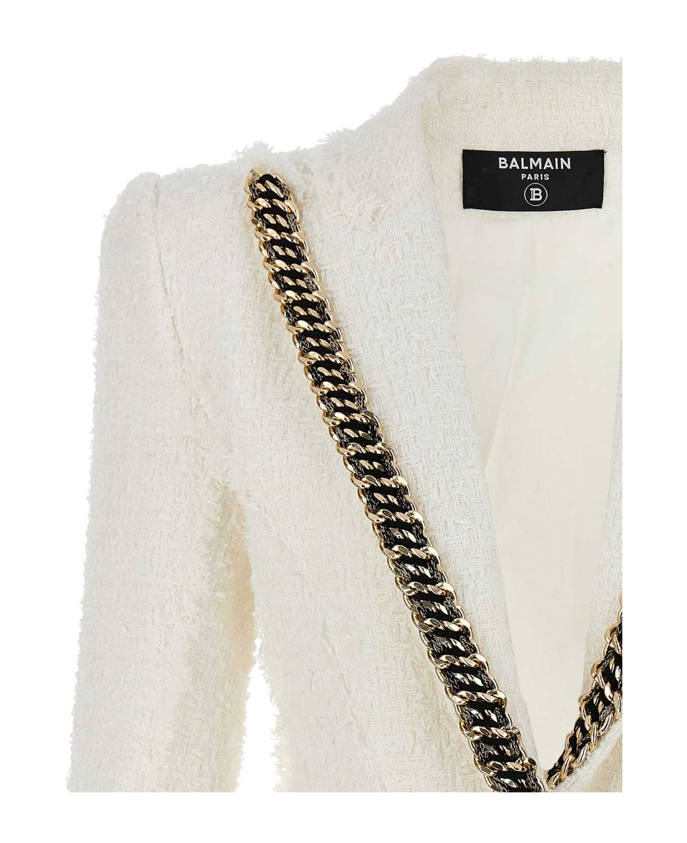 Balmain Tweed Blazer - White