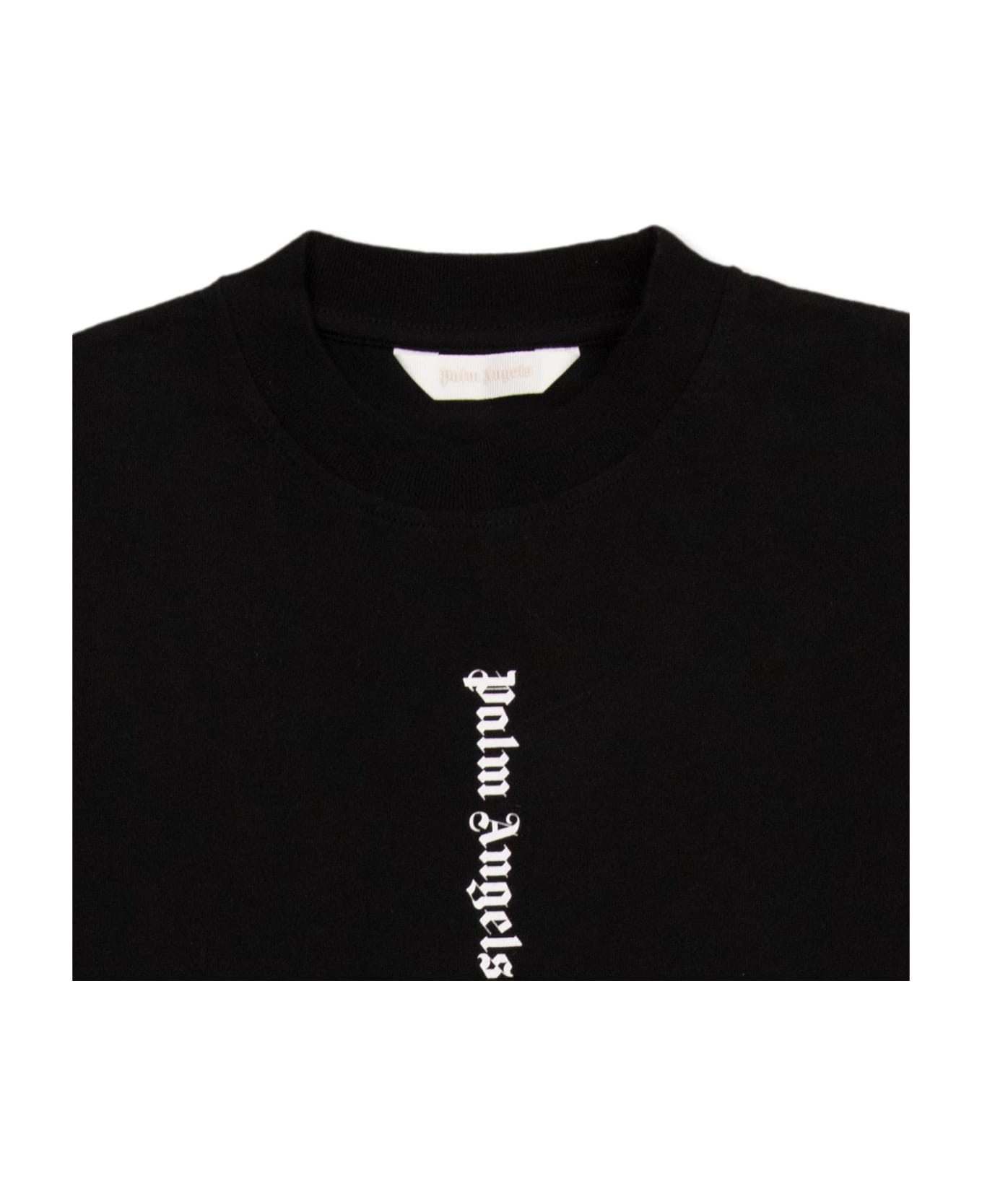 Palm Angels Kids Logo-printed Dress - BLACK/WHITE ワンピース＆ドレス