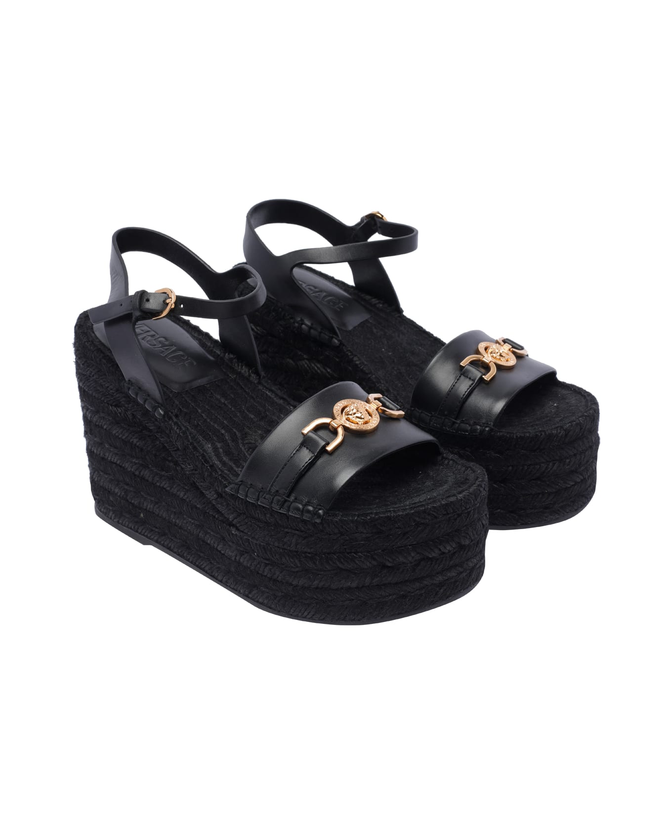 Versace Medusa '95 30 Wedged Sandals - Black