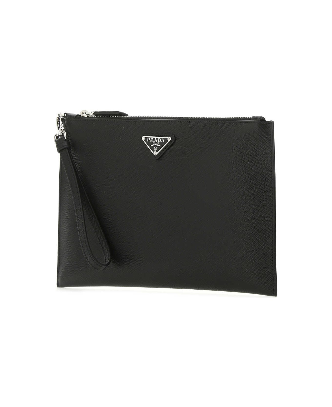 Prada Black Leather Clutch - F0002 バッグ