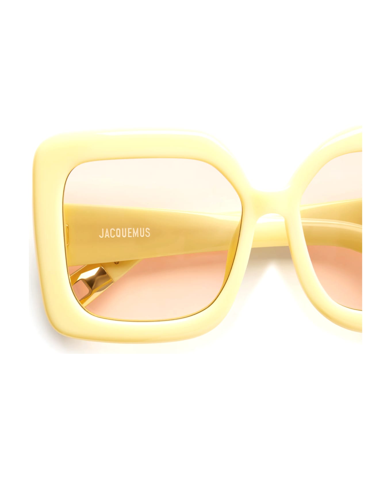 Jacquemus Carre Rond - Pear Sorbet Sunglasses - yellow サングラス