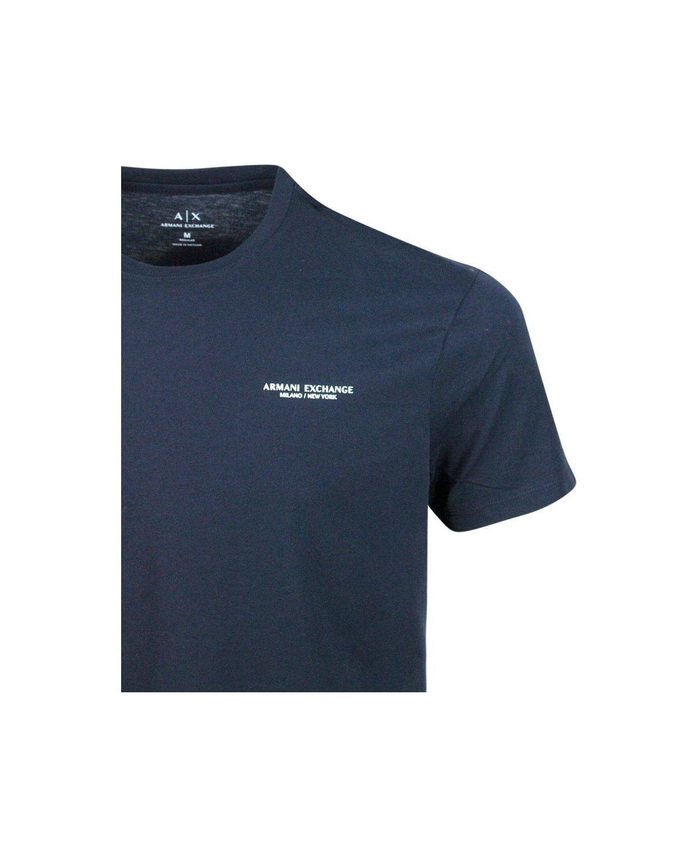 Armani Collezioni Logo-printed Crewneck T-shirt - Blue