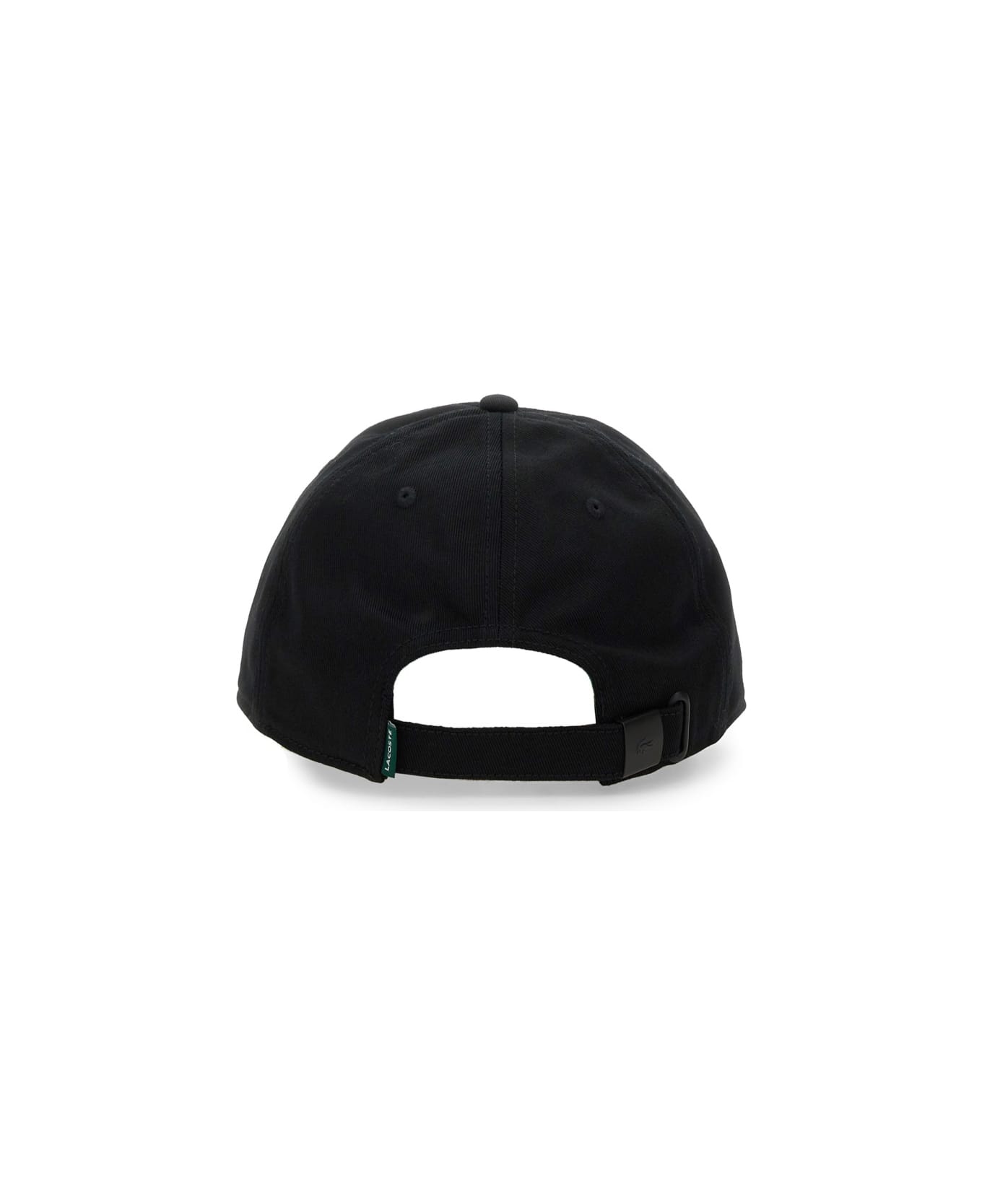 Lacoste Baseball Hat With Logo - Black