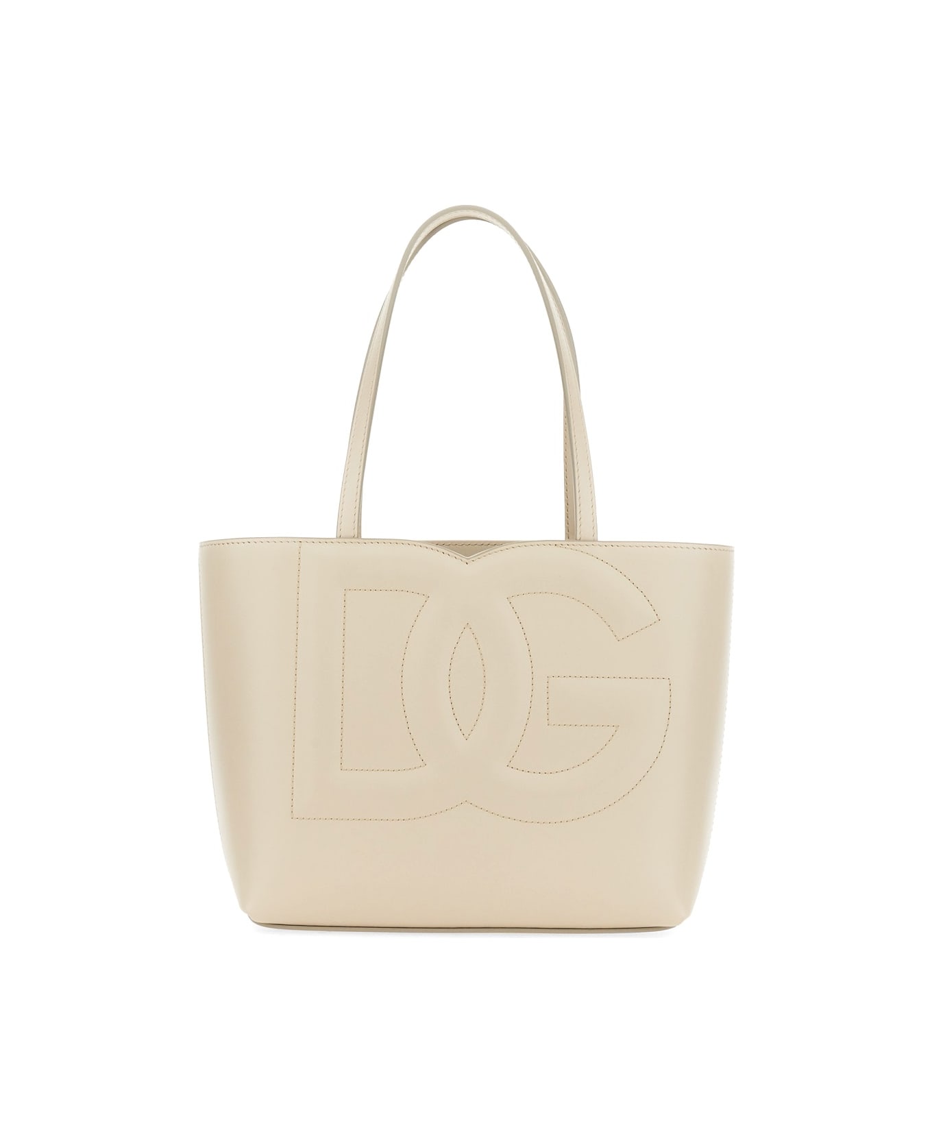 Dolce & Gabbana Small Shopping Bag With Logo - WHITE