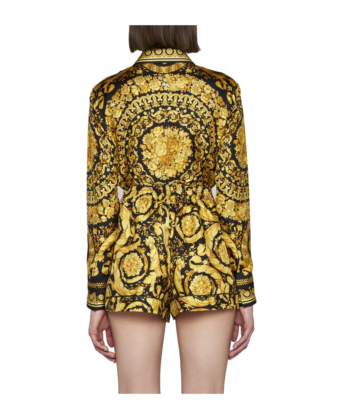 Versace 'barocco' Pyjama Shorts - Gold ショートパンツ