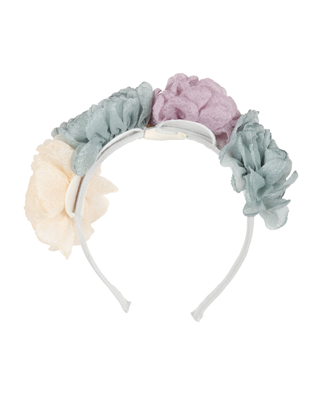 Caffe' d'Orzo Multicolor Headband For Girl With Roses - Multicolor