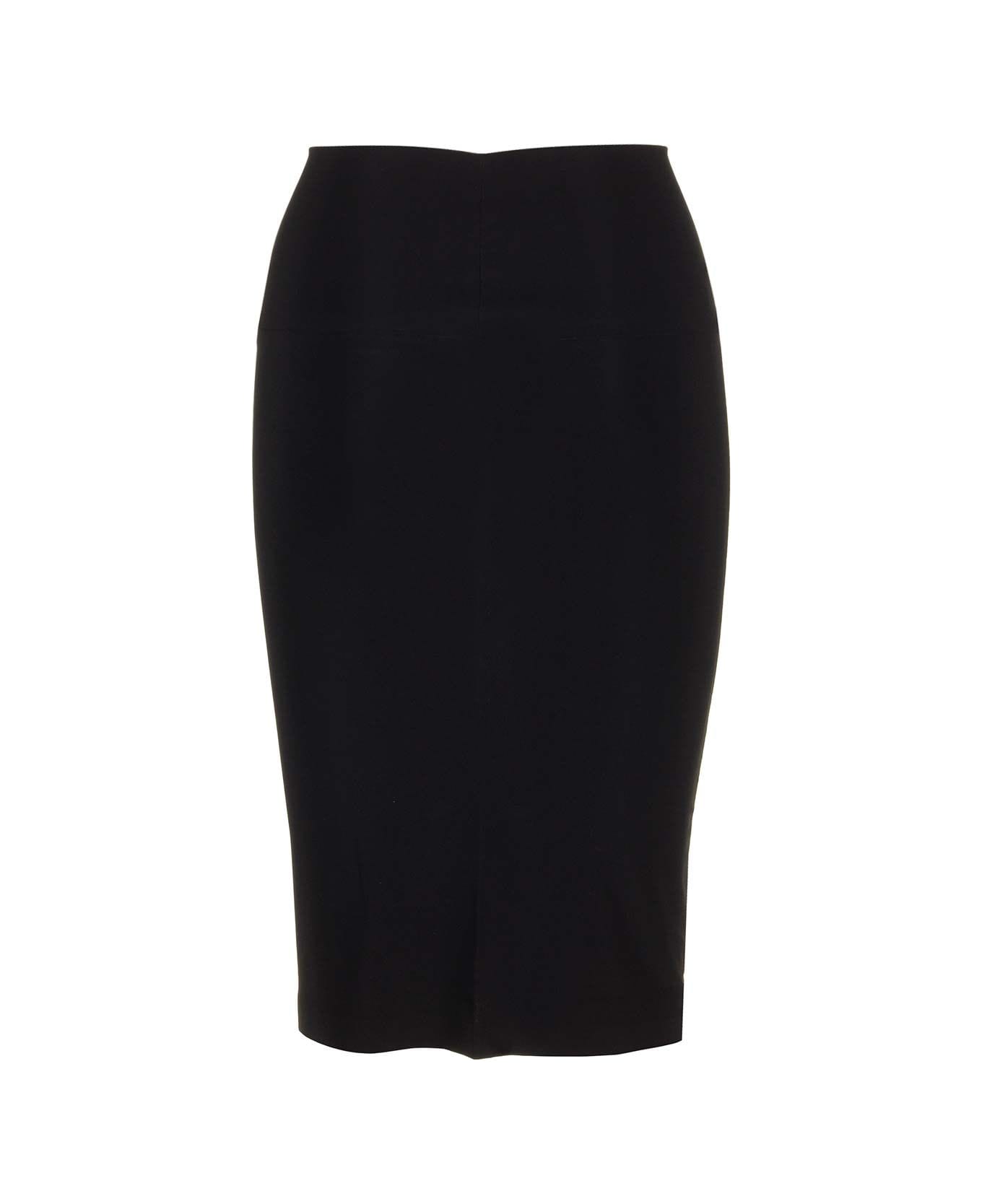 Norma Kamali Mid-length Fitted Tube-skirt - Black