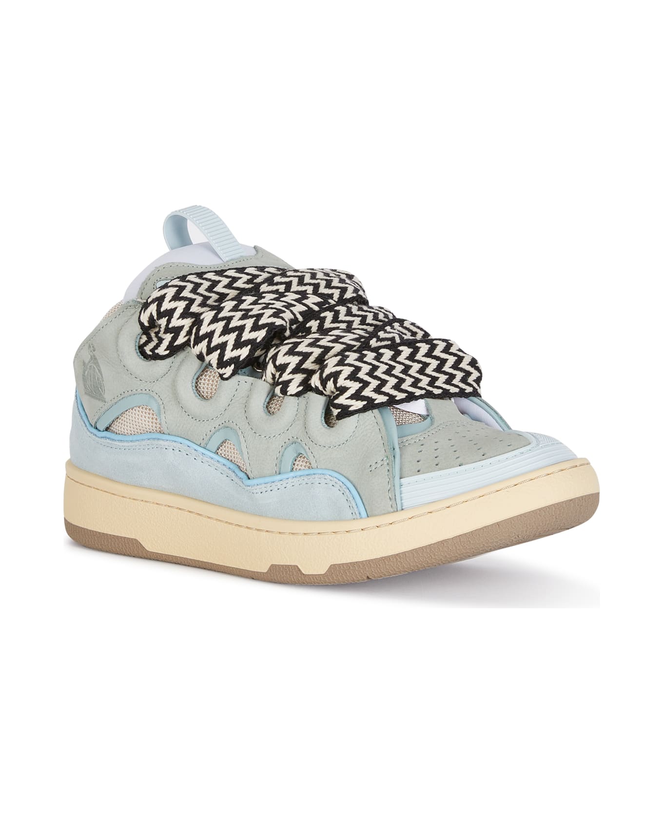 Lanvin Multicolor Leather And Fabric Curb Sneakers - 21