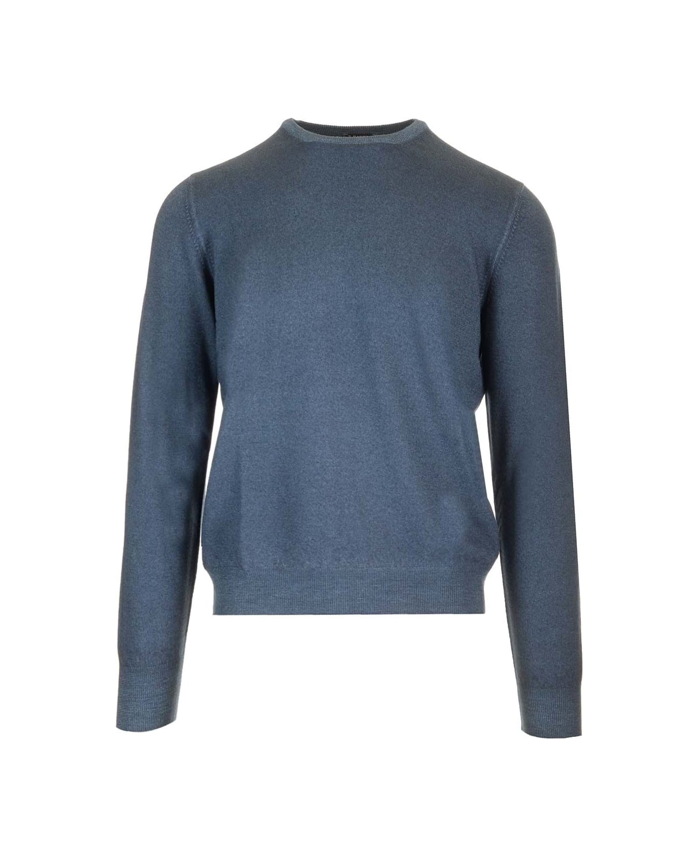 Barba Napoli Crew Neck Wool Sweater - Green