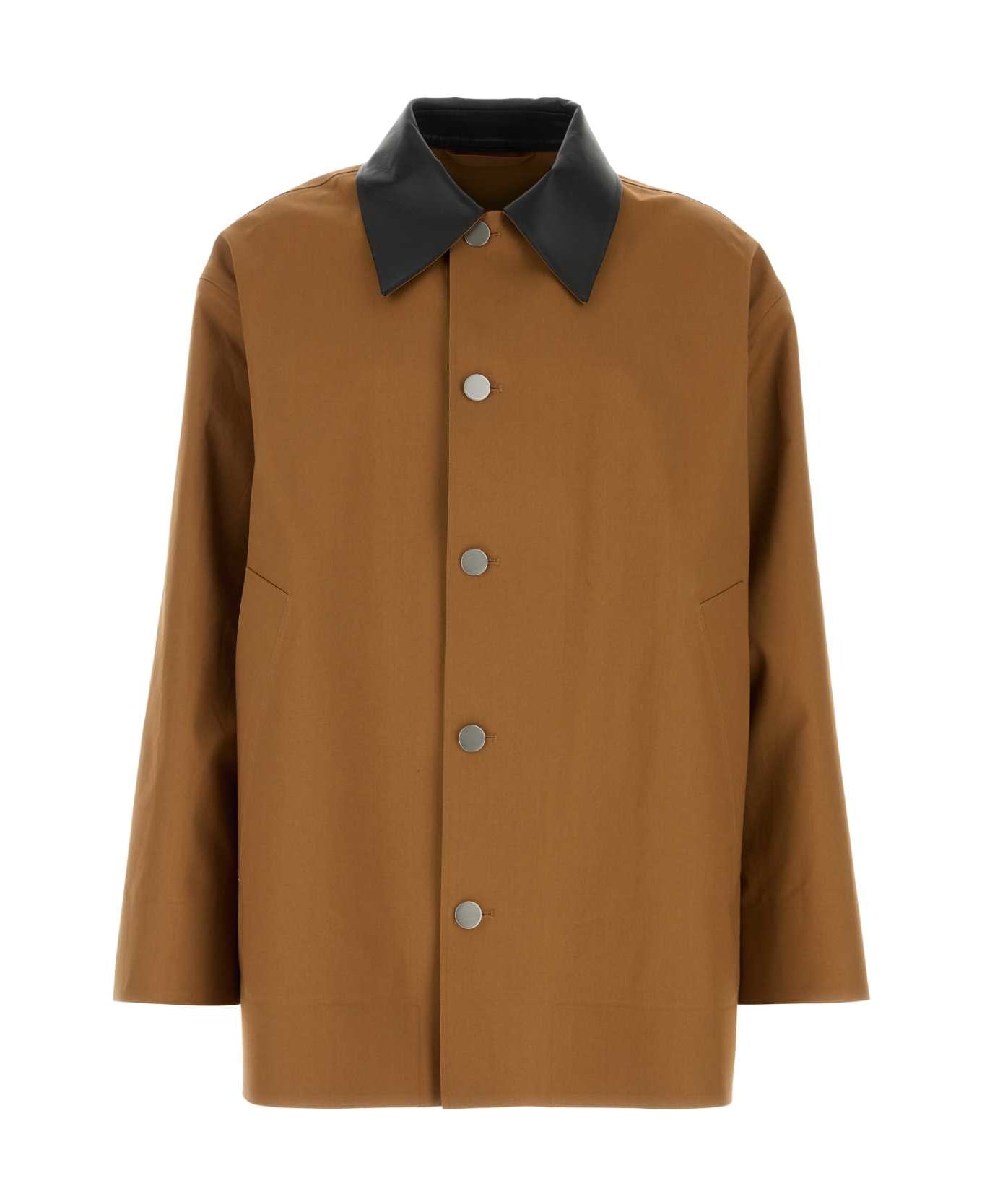 Jil Sander Caramel Cotton Trench Coat - 224