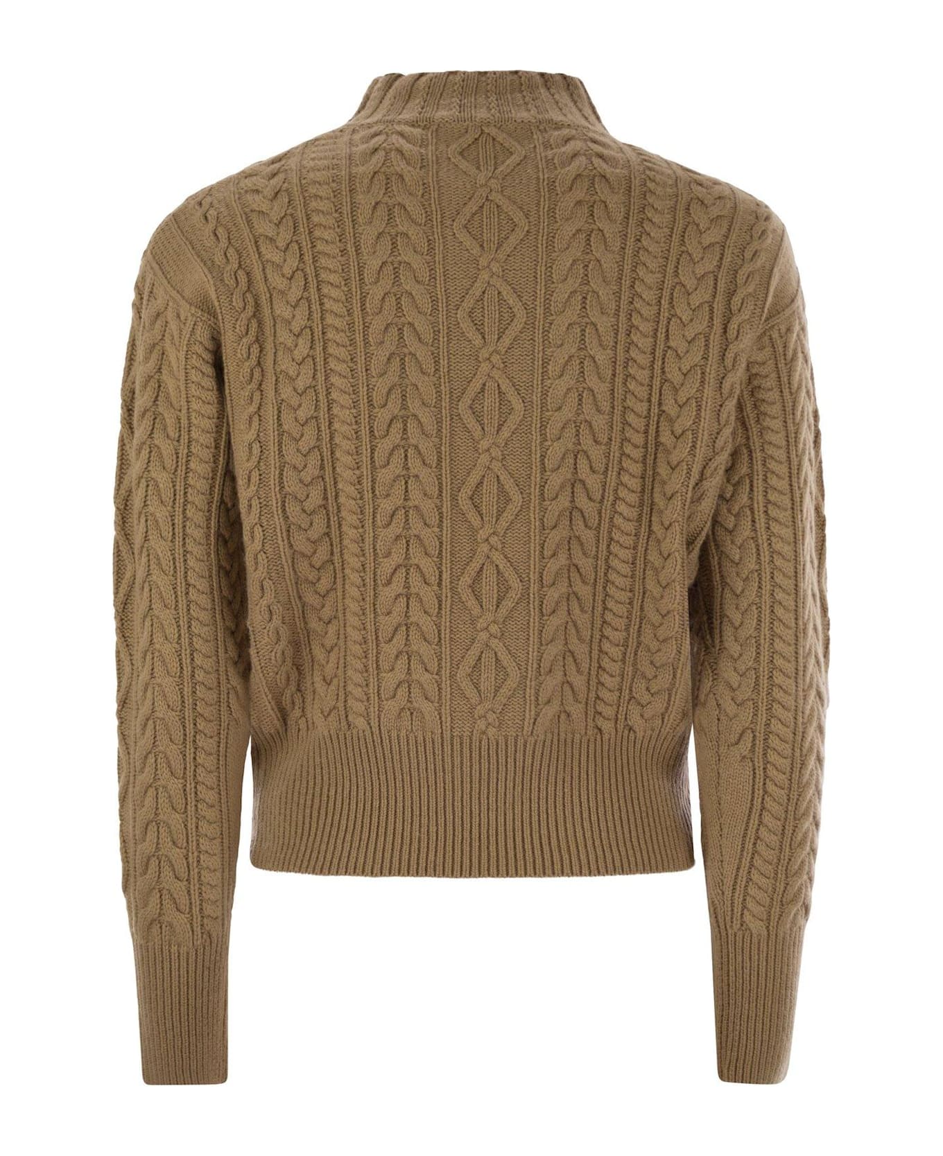 Max Mara Miranda Crewneck Knit Jumper - Camel