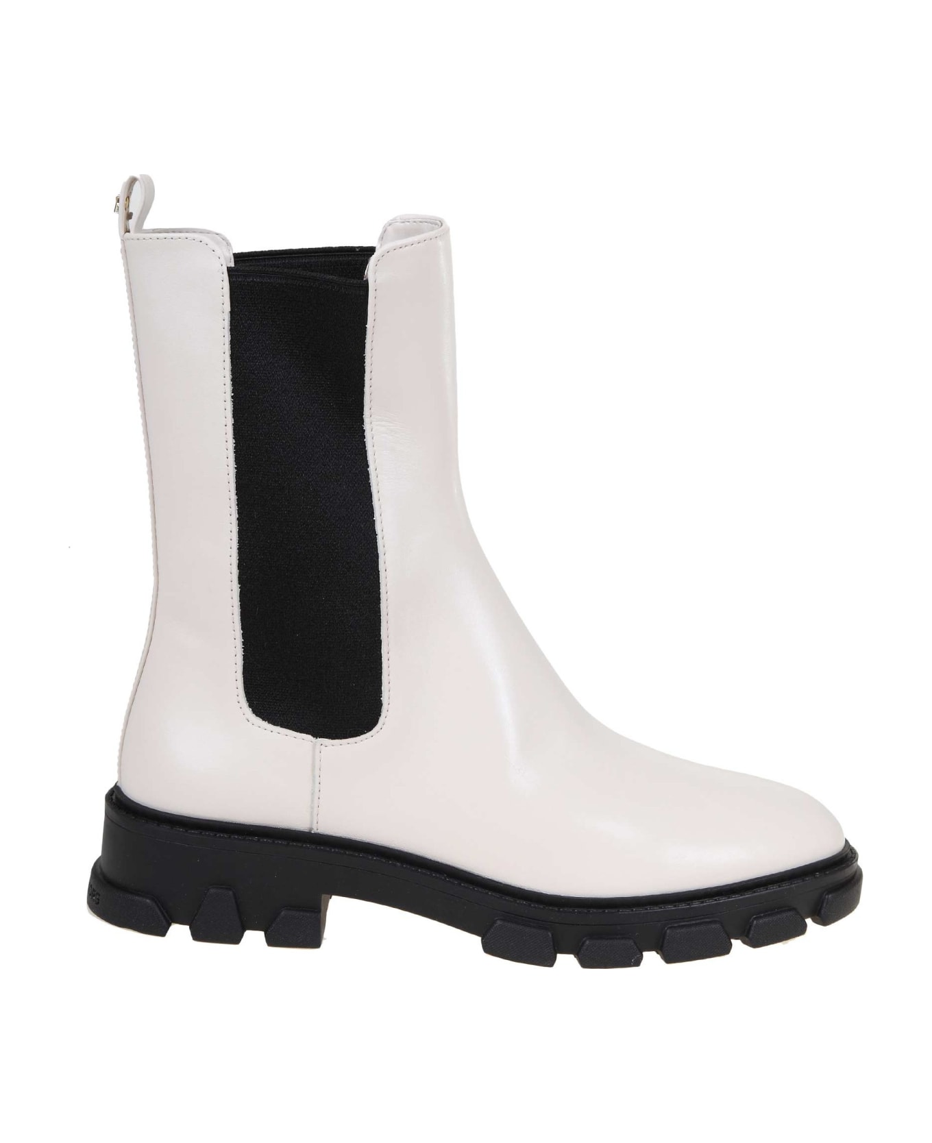MICHAEL Michael Kors Chelsea Ankle Boot In White Leather - Bianco