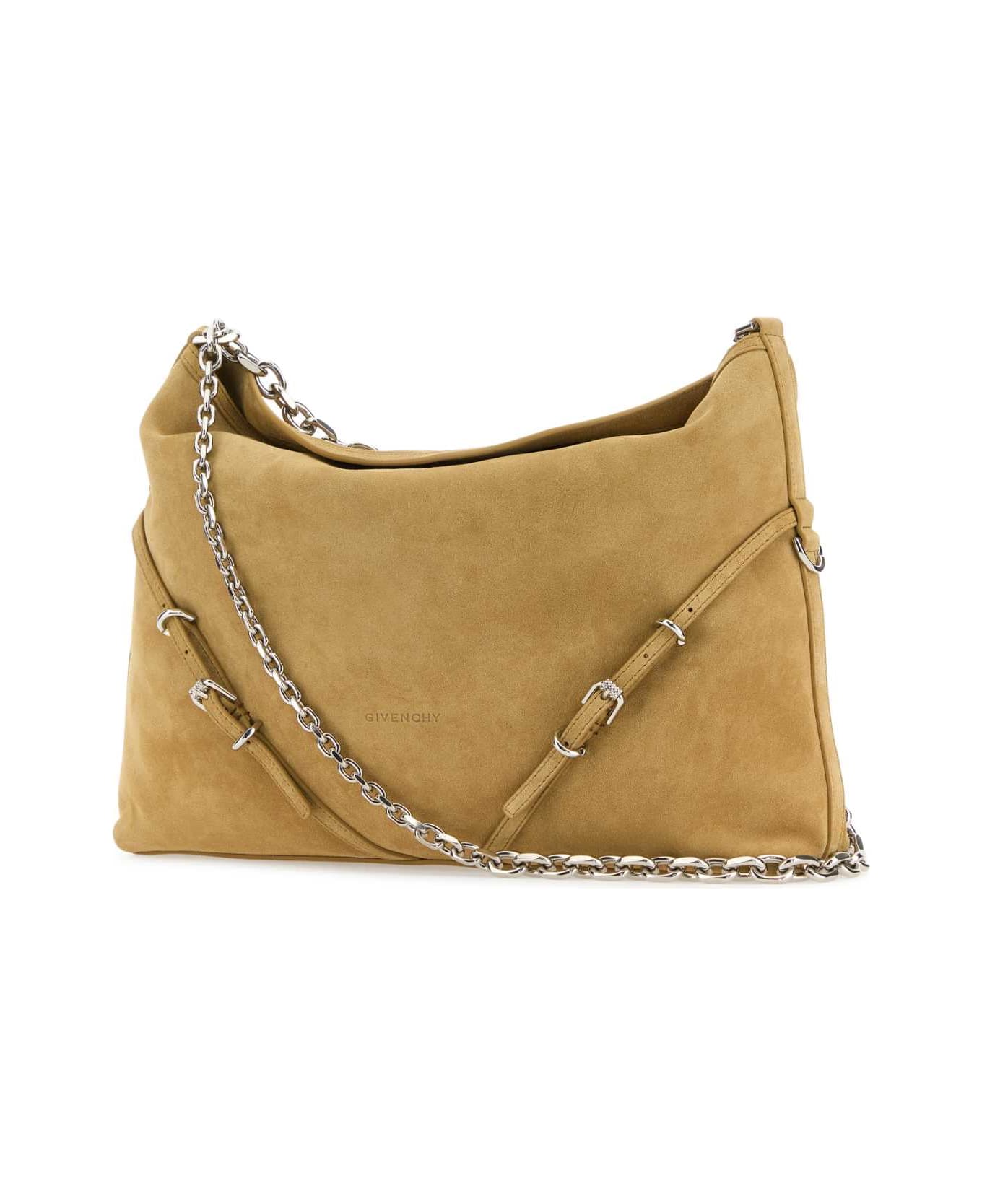 Givenchy Beige Suede Voyou Chain Shoulder Bag - HAZEL