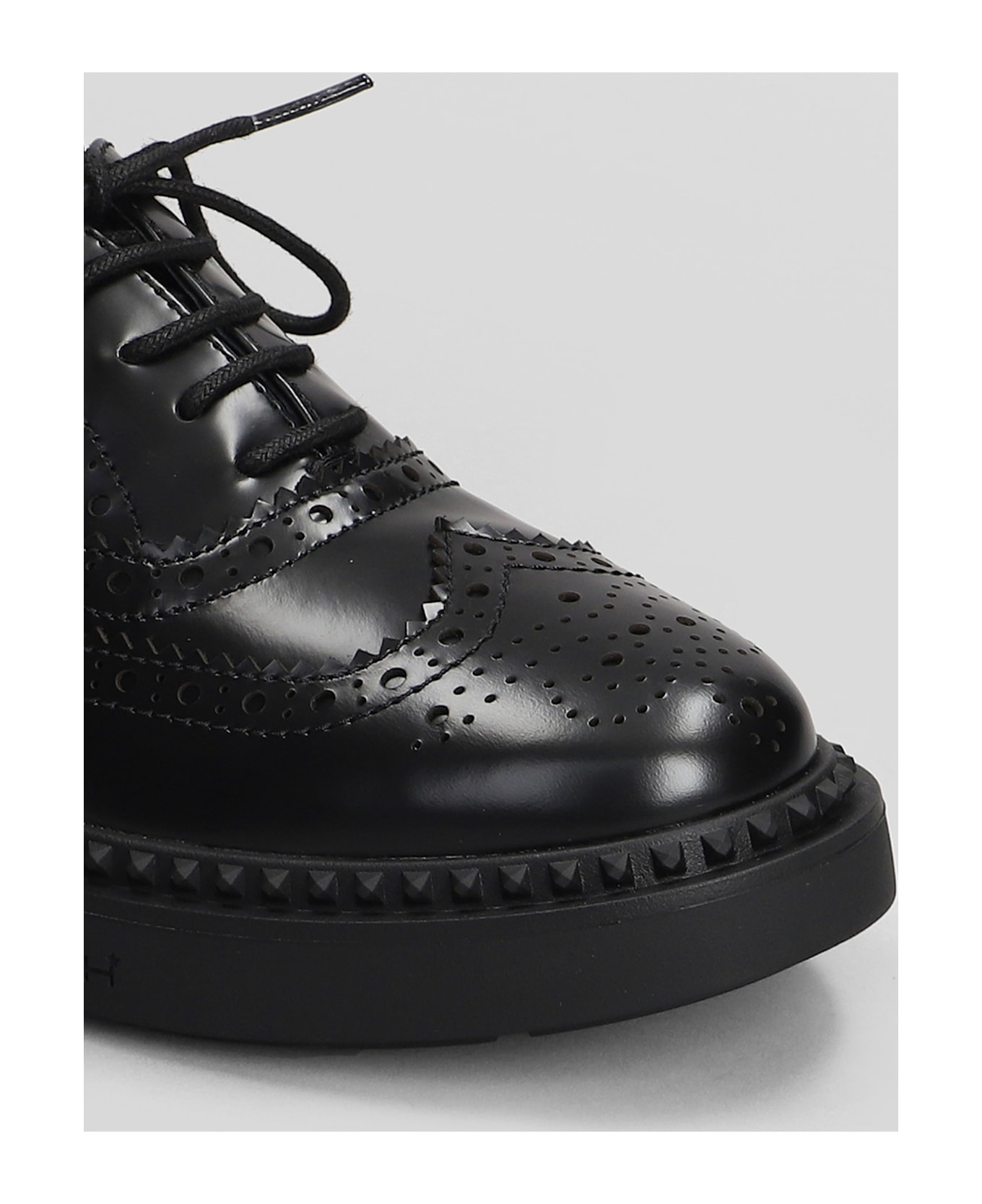 Ash Mercer Lace Up Shoes In Black Leather - black