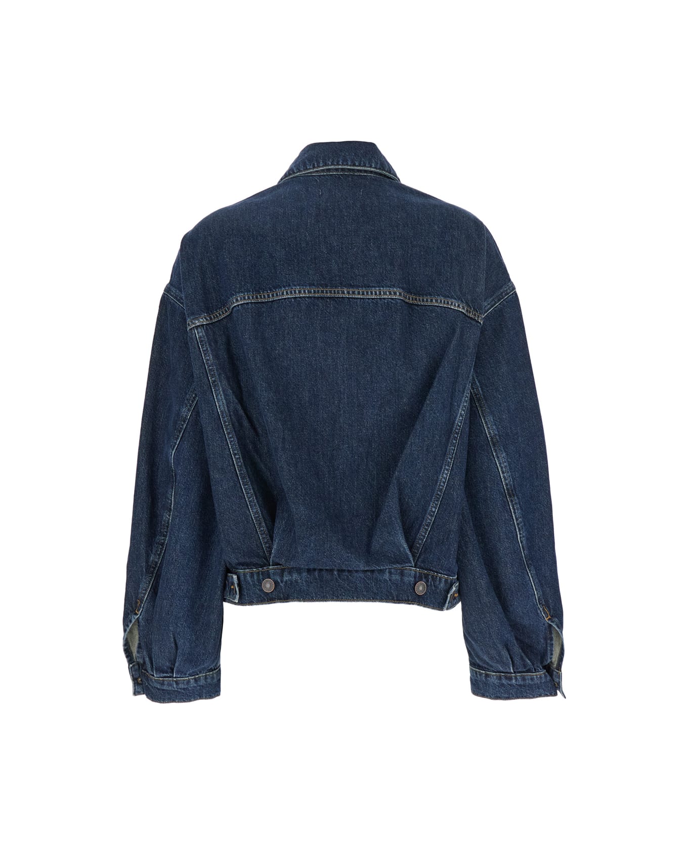 AGOLDE 
dalton
 Blue Jacket With Classic Collar And Puffed Sleeves In Denim Woman - Blu