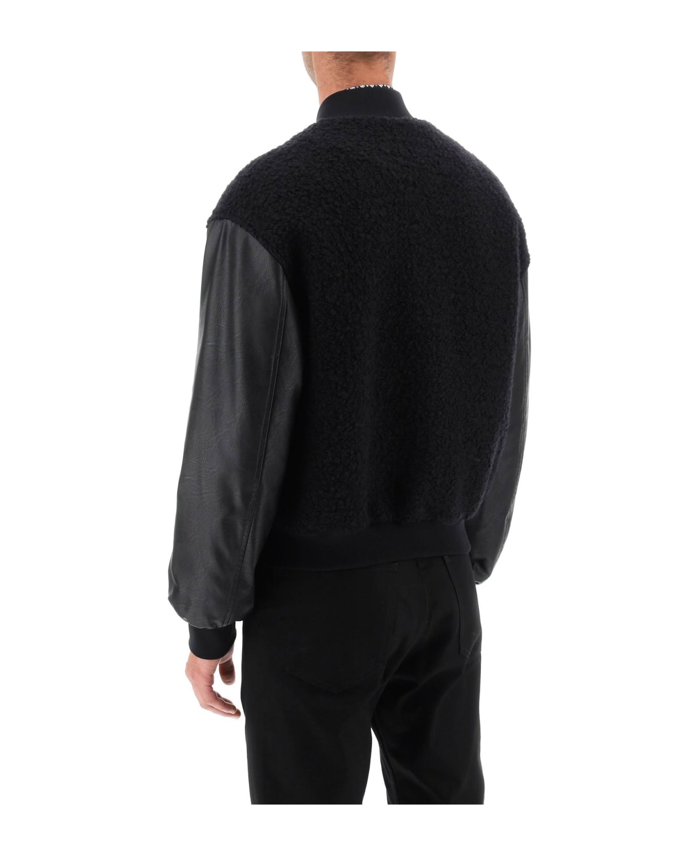 Dolce & Gabbana Wool Teddy Bomber Jacket - NERO (Black)