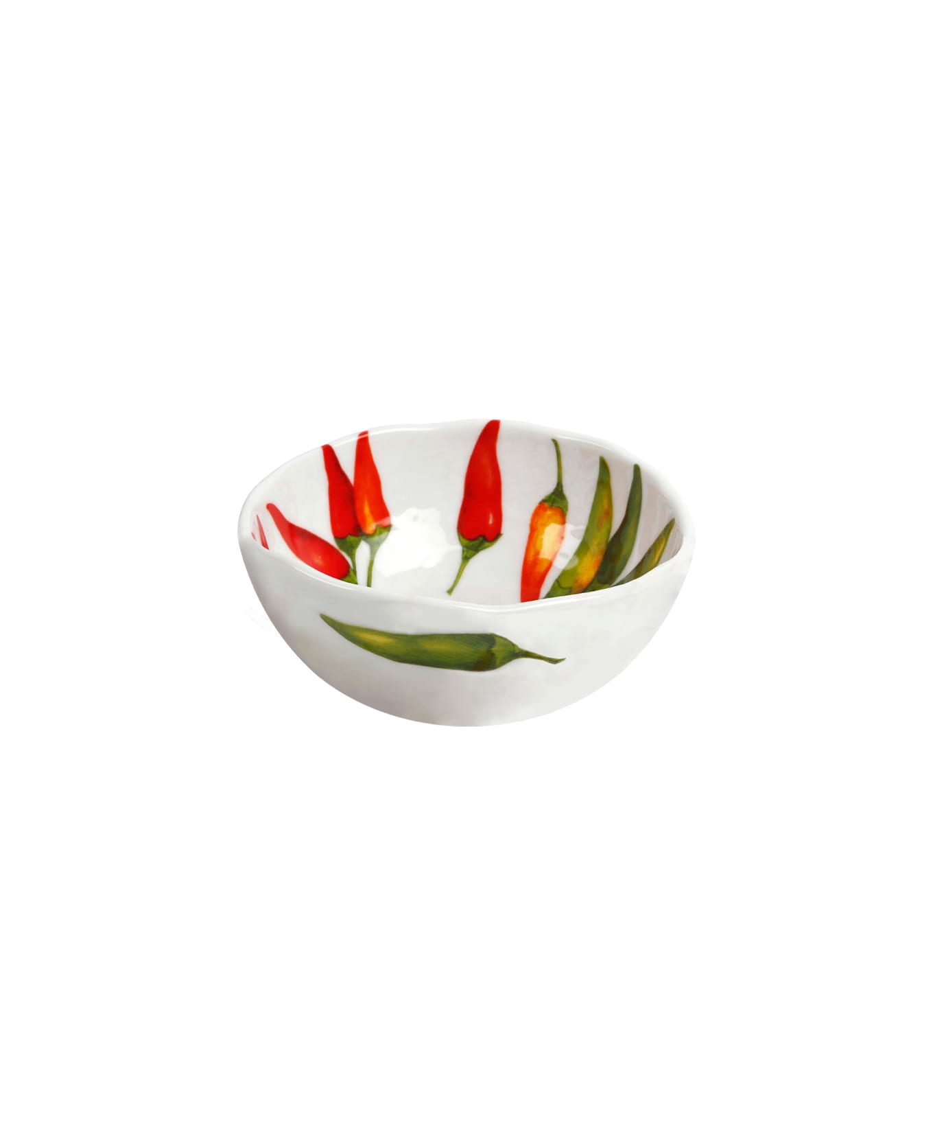 Taitù Set of 4 Small Bowls PEPERONCINI - Dieta Mediterranea Vegetables Collection - Red