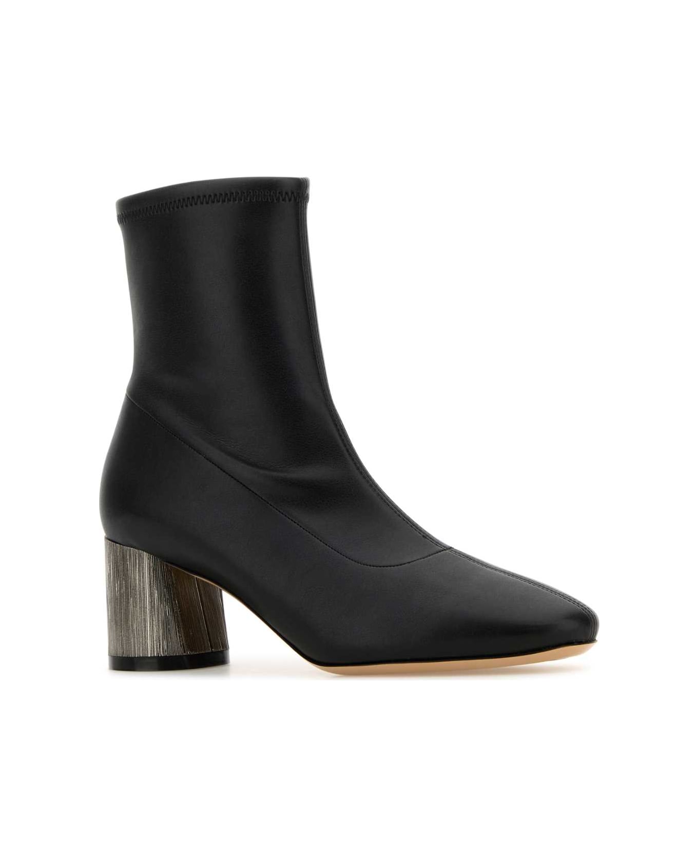 Casadei Black Leather Lab Ankle Boots - NERO