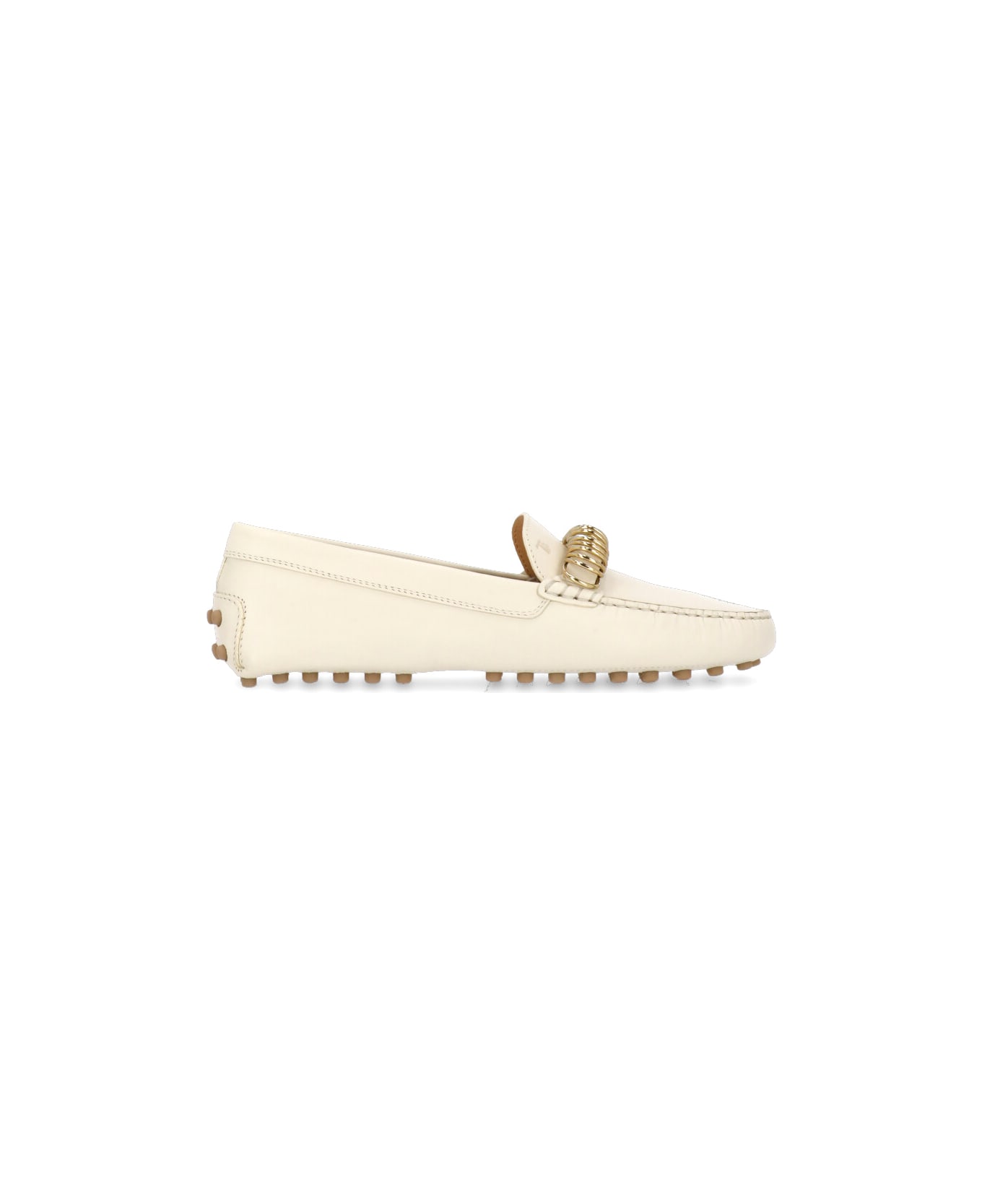 Tod's Leather Loafers - Ivory