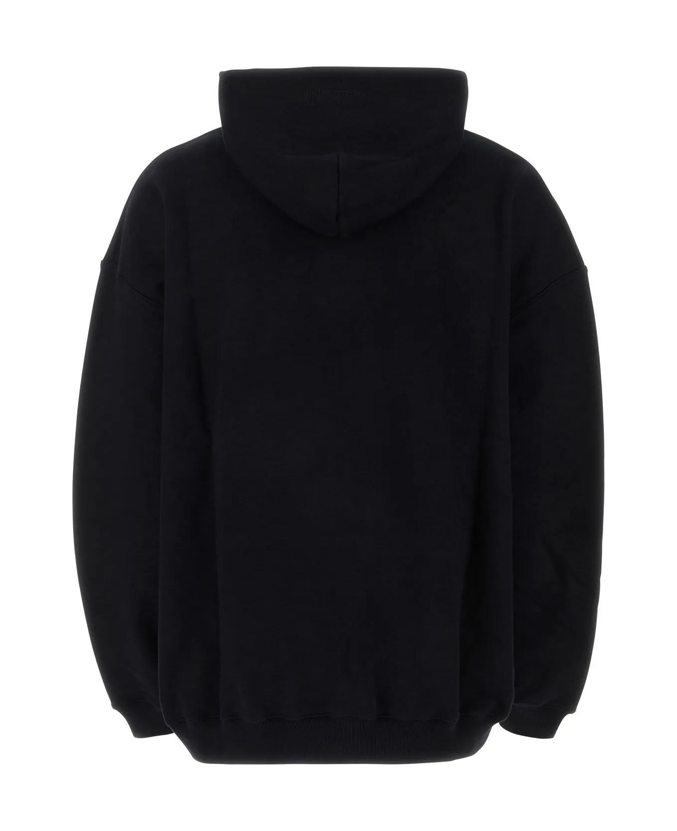 VETEMENTS Black Cotton Blend Oversize Sweatshirt - Black