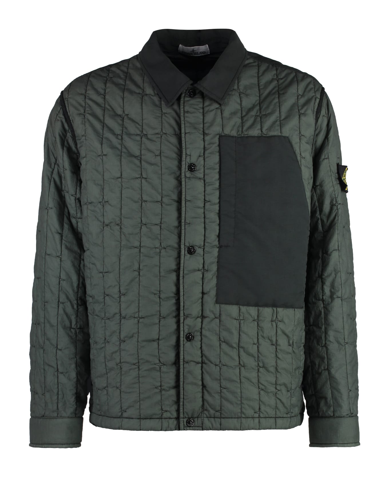 Stone Island Quilted Shirt-jacket - green