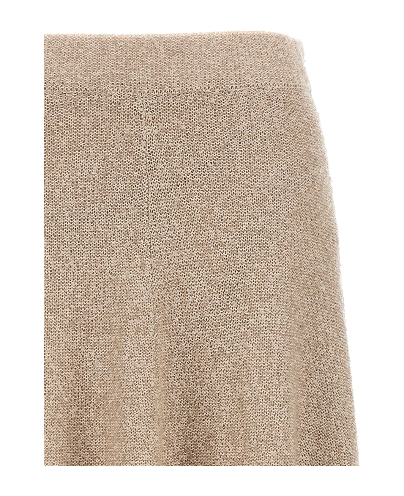 Brunello Cucinelli Sequin Knitted Skirt - Beige
