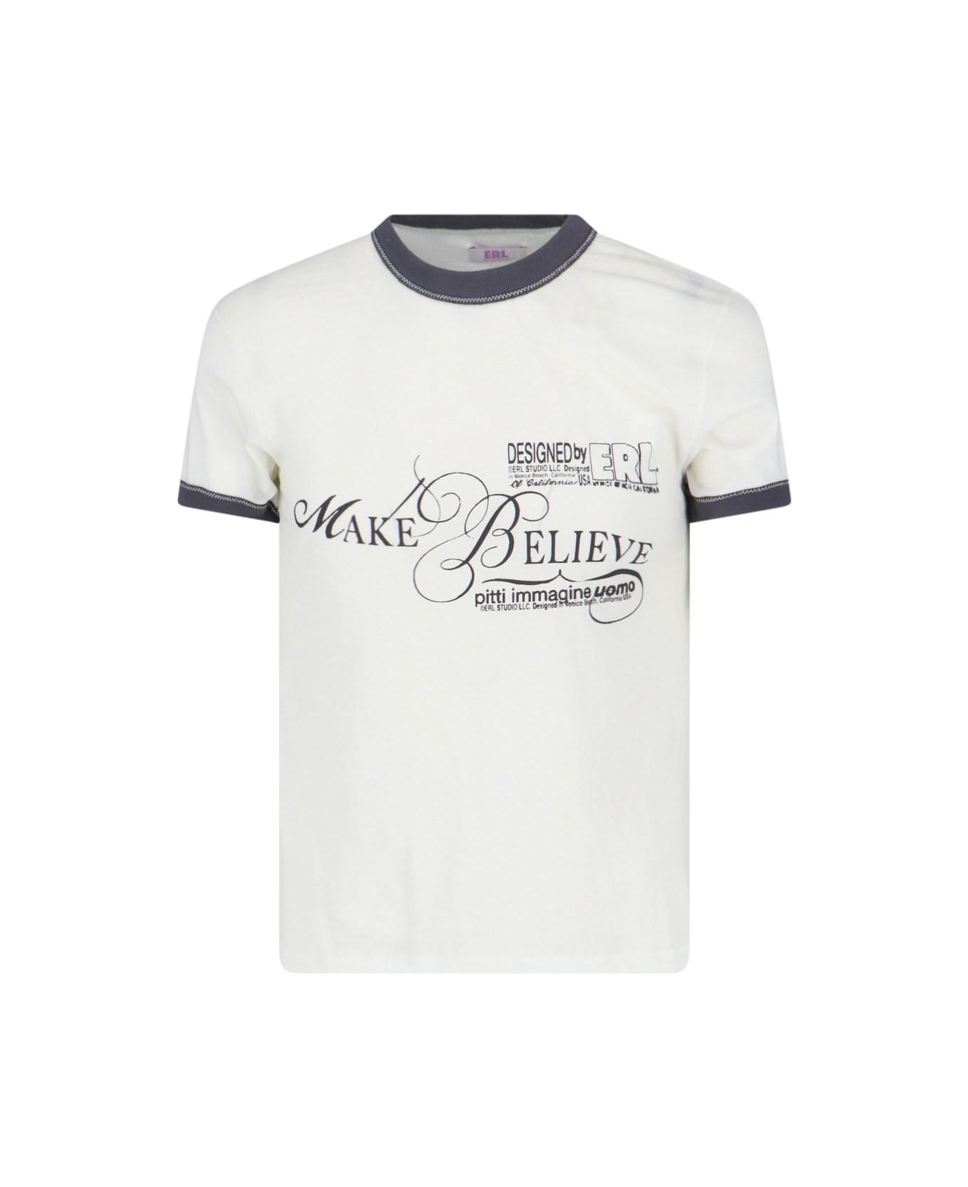 ERL Printed T-shirt - White シャツ