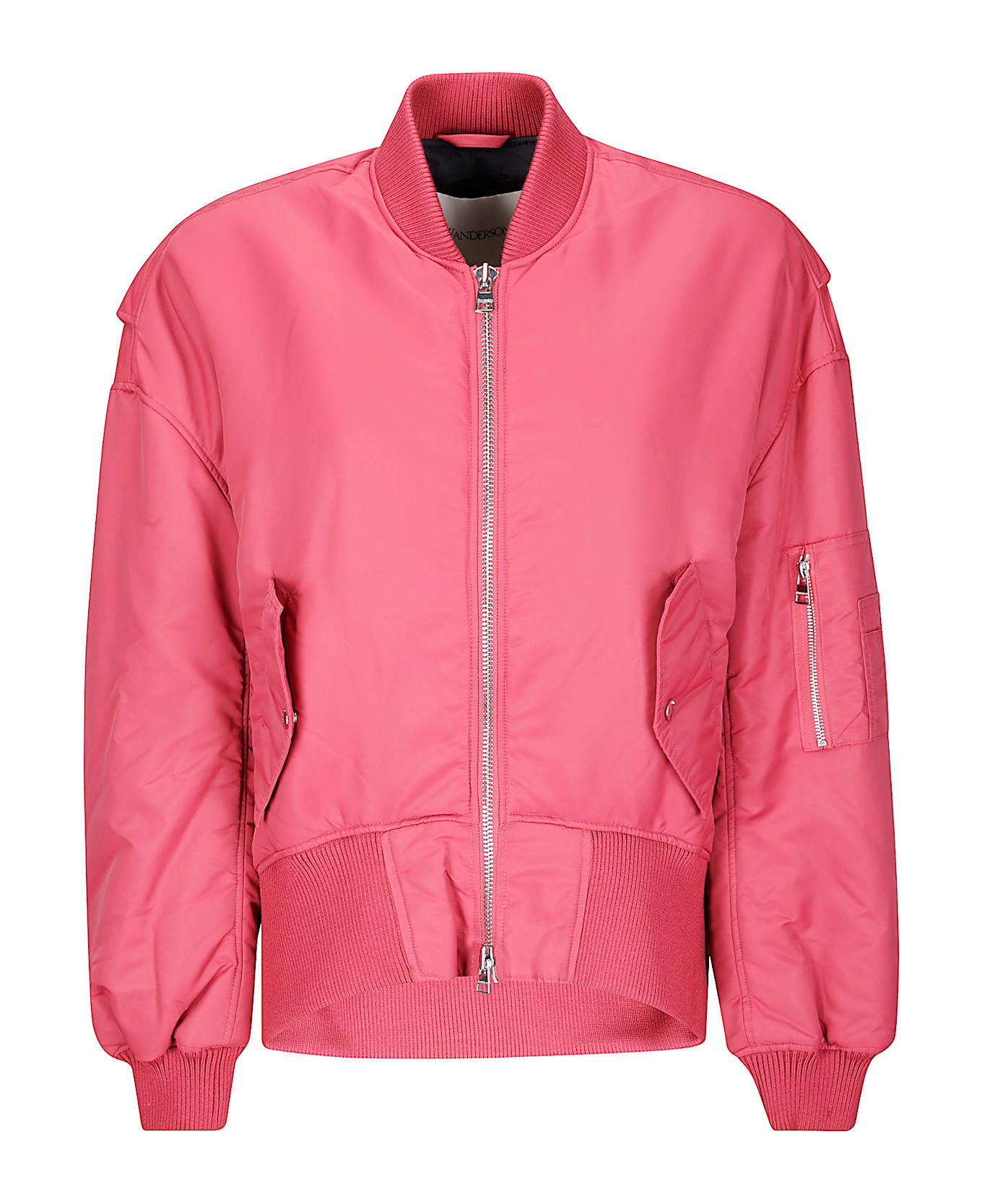 J.W. Anderson Oversized Curved Hem Bomber Jacket - RUBY