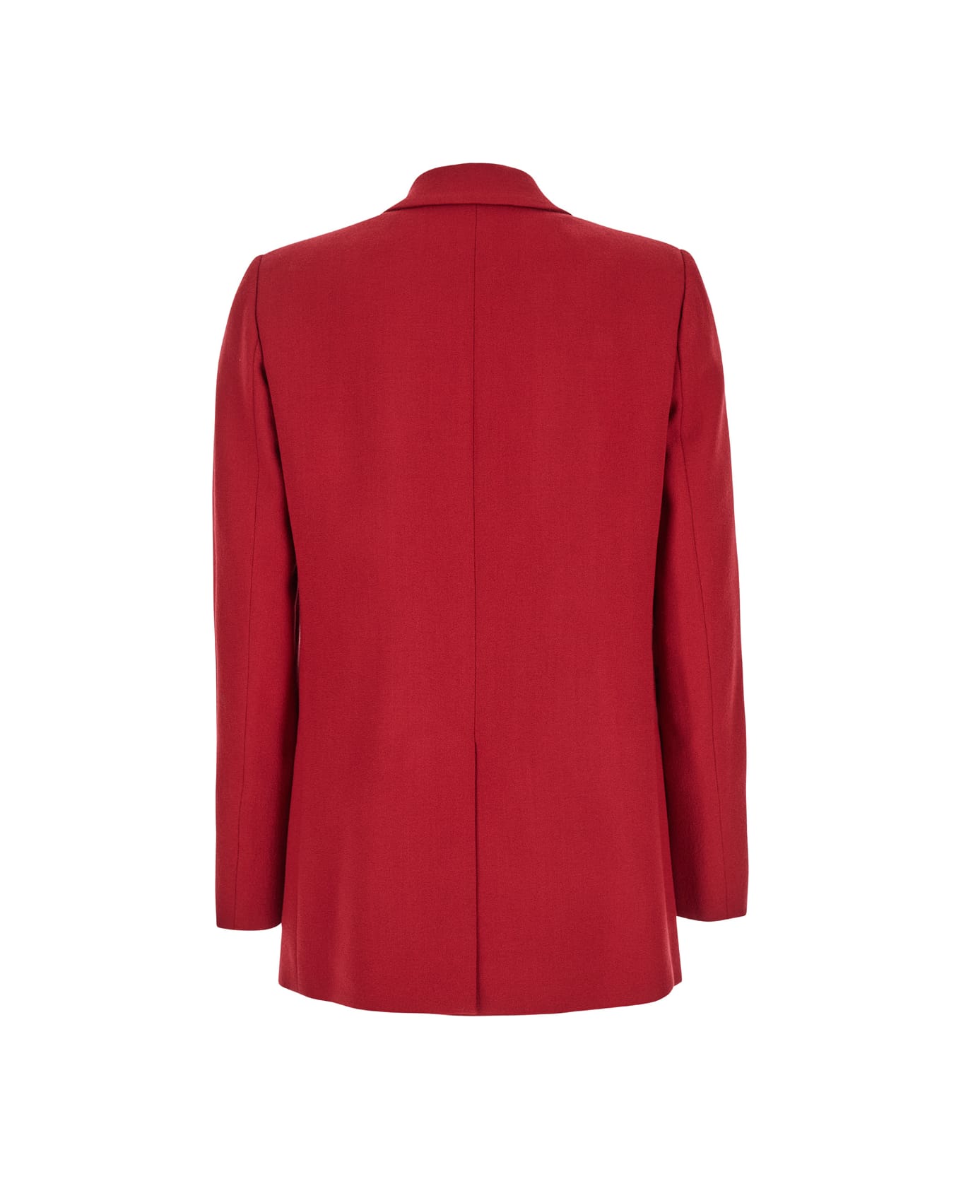 Blazé Milano Red Double-breasted Jacket With Peak Revers In Wool Woman - Red