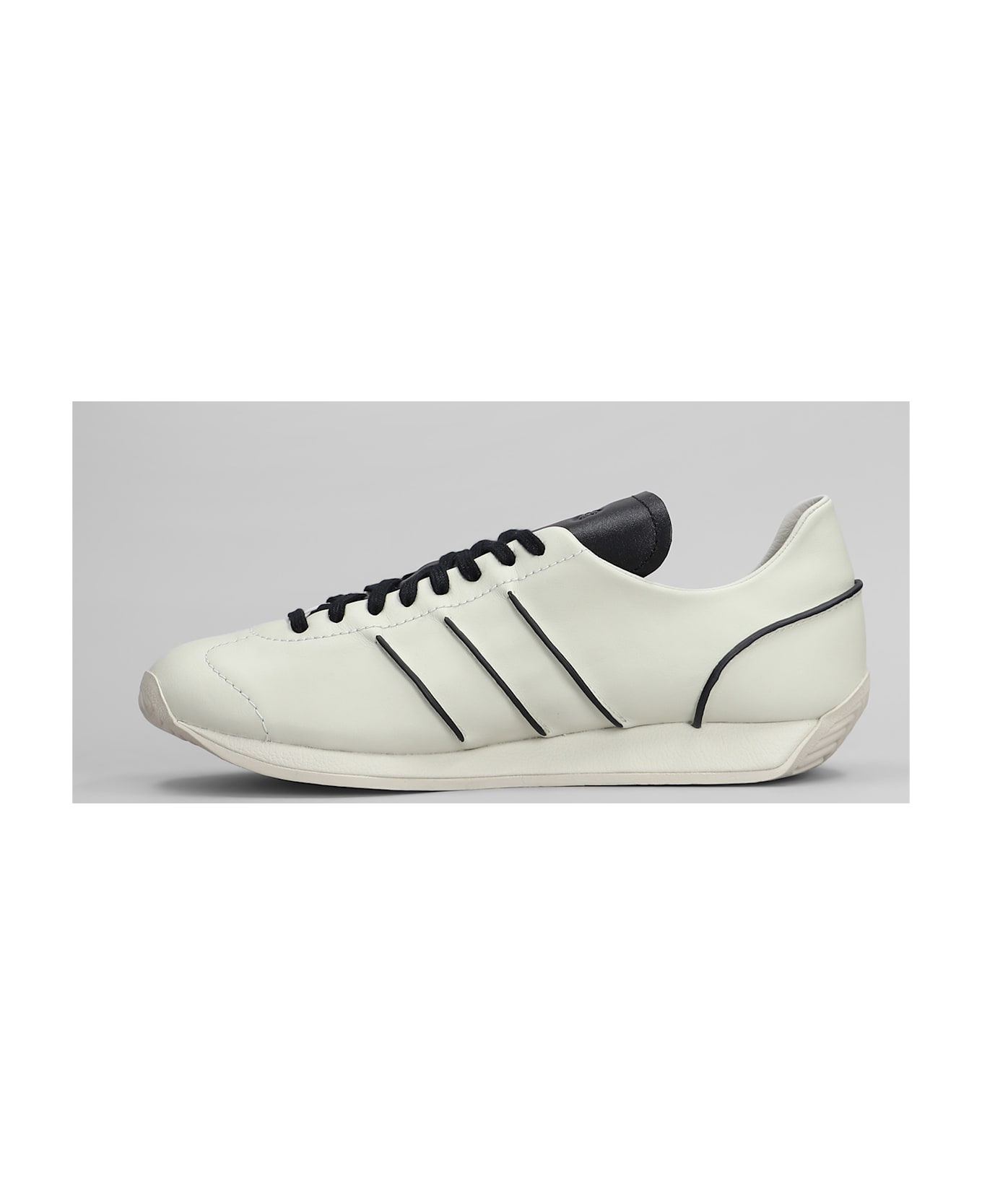 Y-3 Country Sneakers In Beige Leather - beige