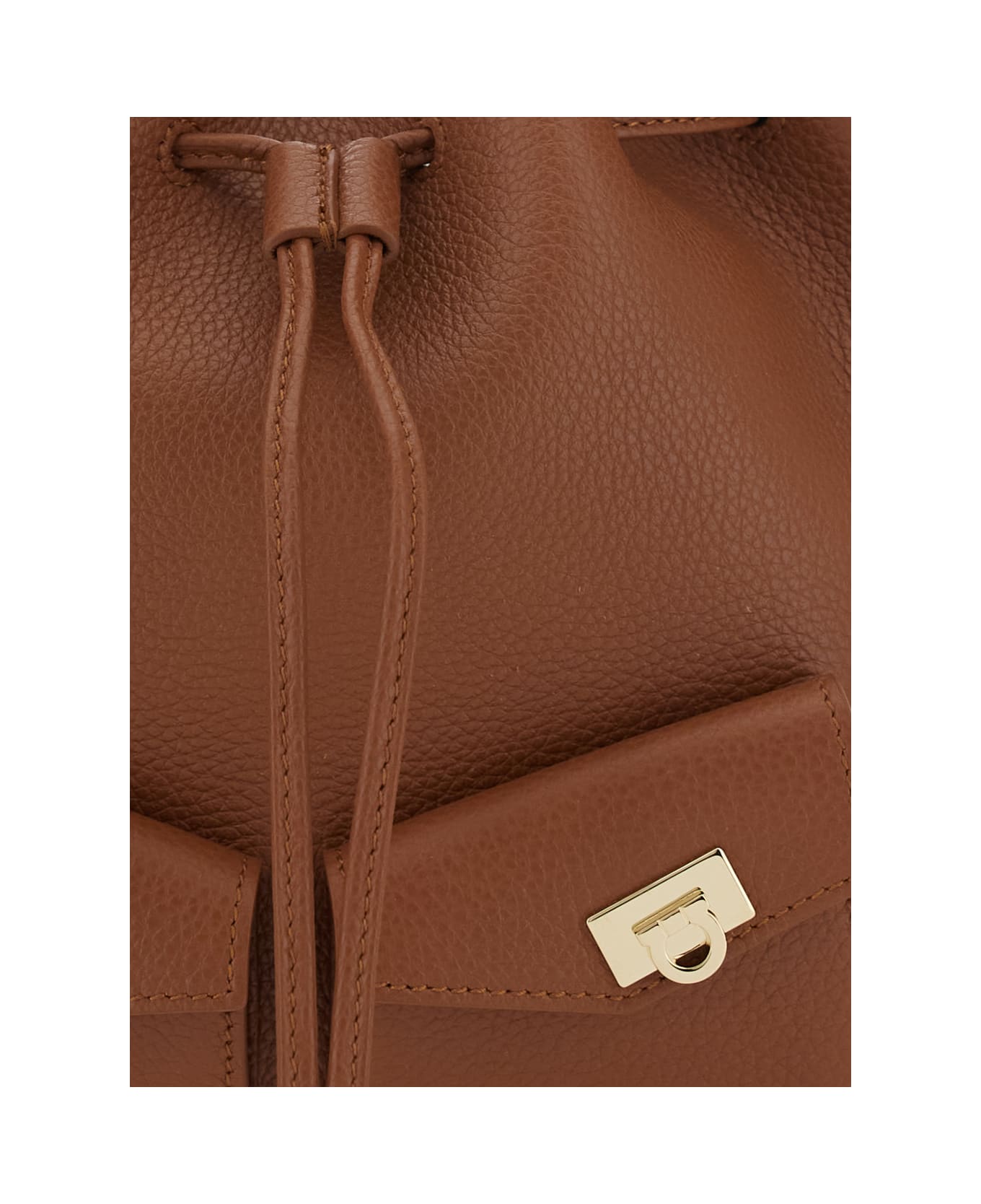 Ferragamo Drawstring Minibag 19,0x11,5x19,5 - Brown