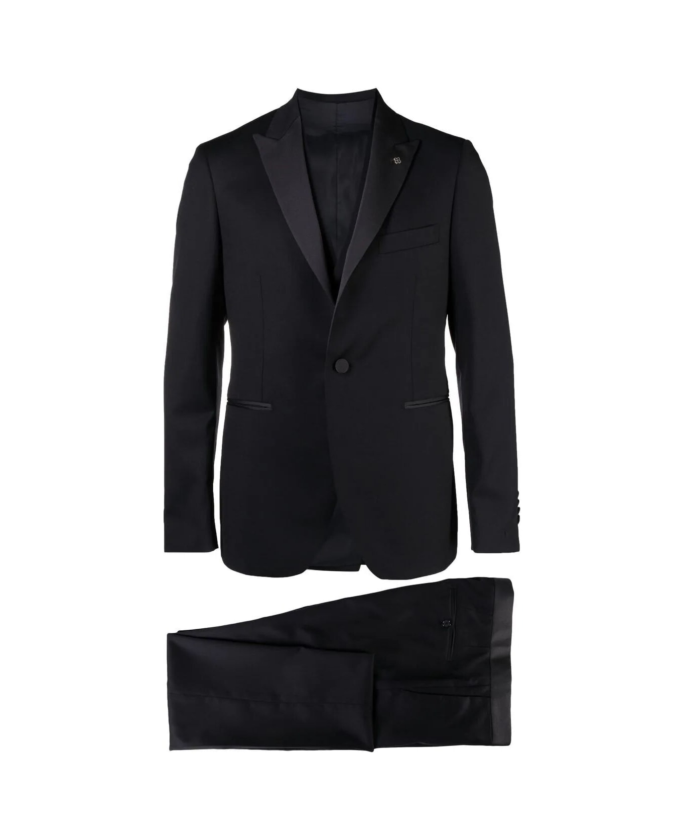 Tagliatore Single Breasted Suit With Gilet - Blue ラウンジウェア