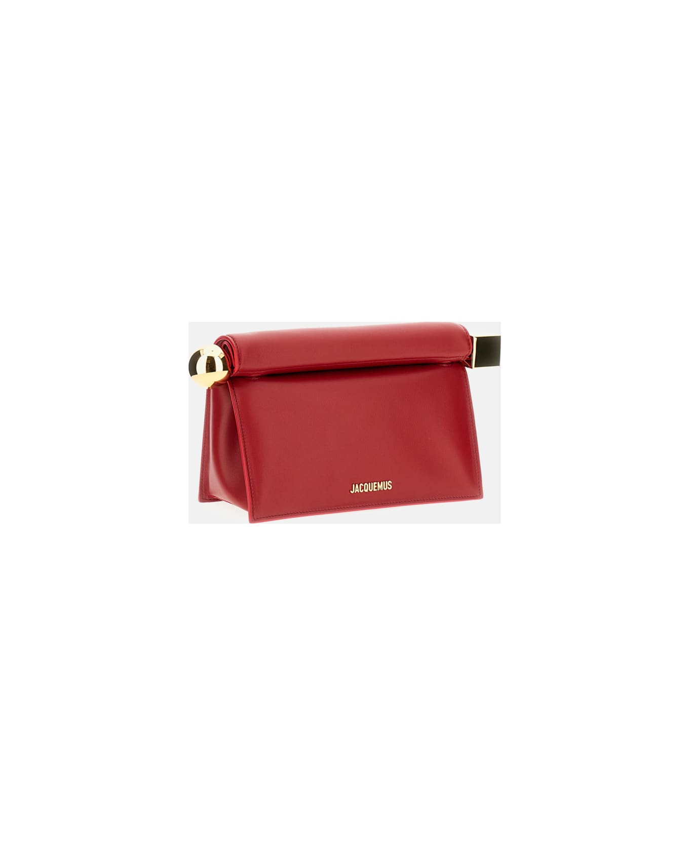 Jacquemus The Rond Carre Pochette - DARK RED