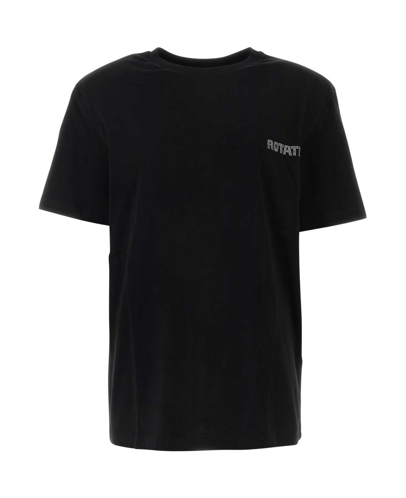 Rotate by Birger Christensen Black Cotton Oversize T-shirt - BLACK