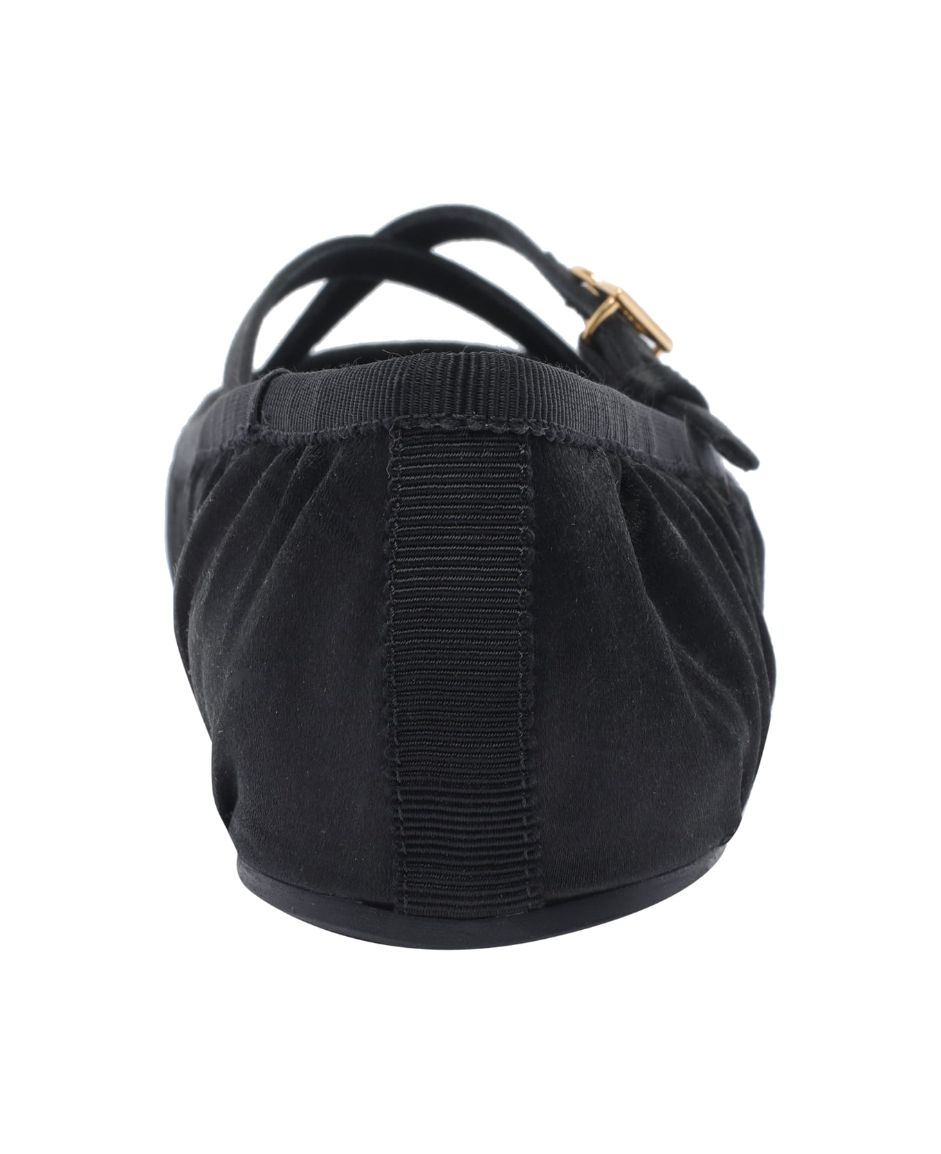 Dolce 
Gabbana Dg Logo Satin Ballets - Black
