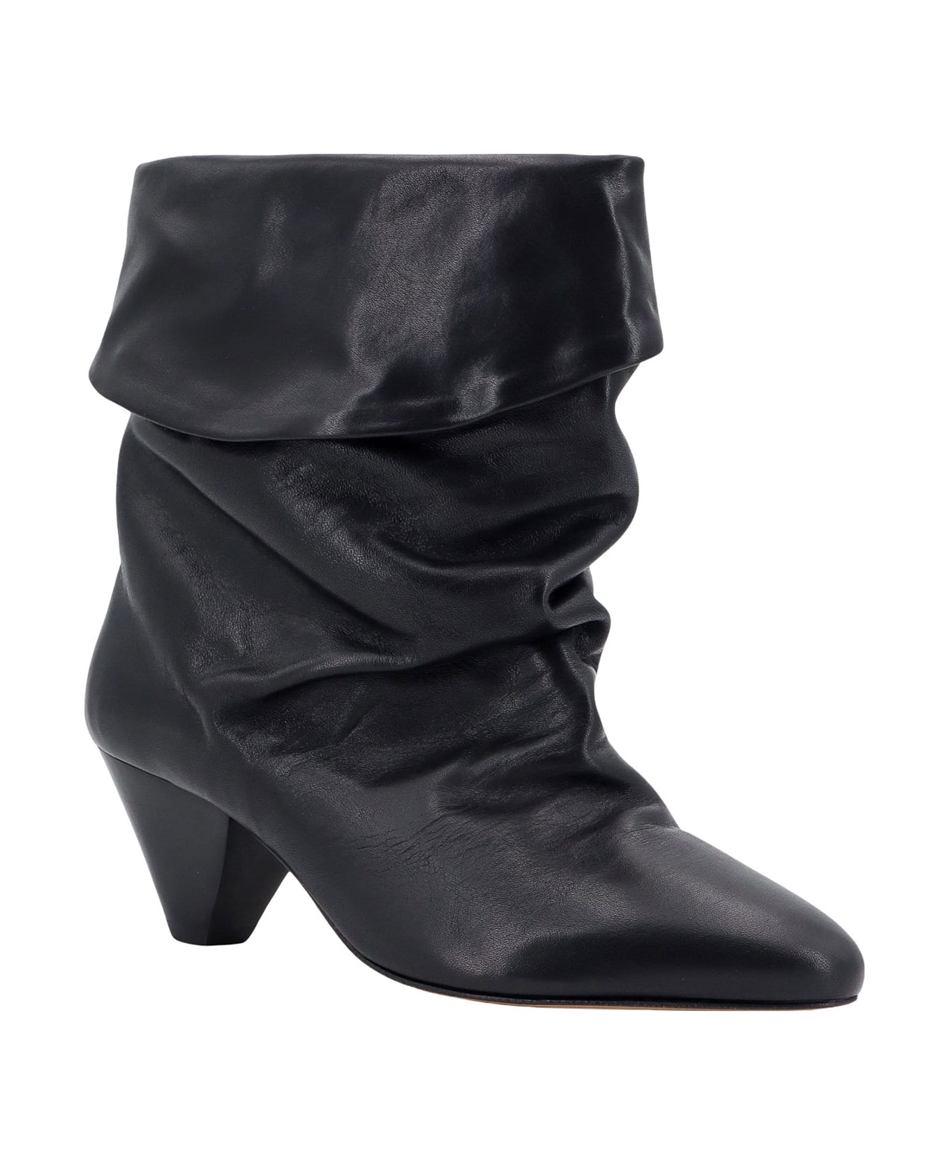 Isabel Marant Ryska Low Heels Ankle Boots - Black