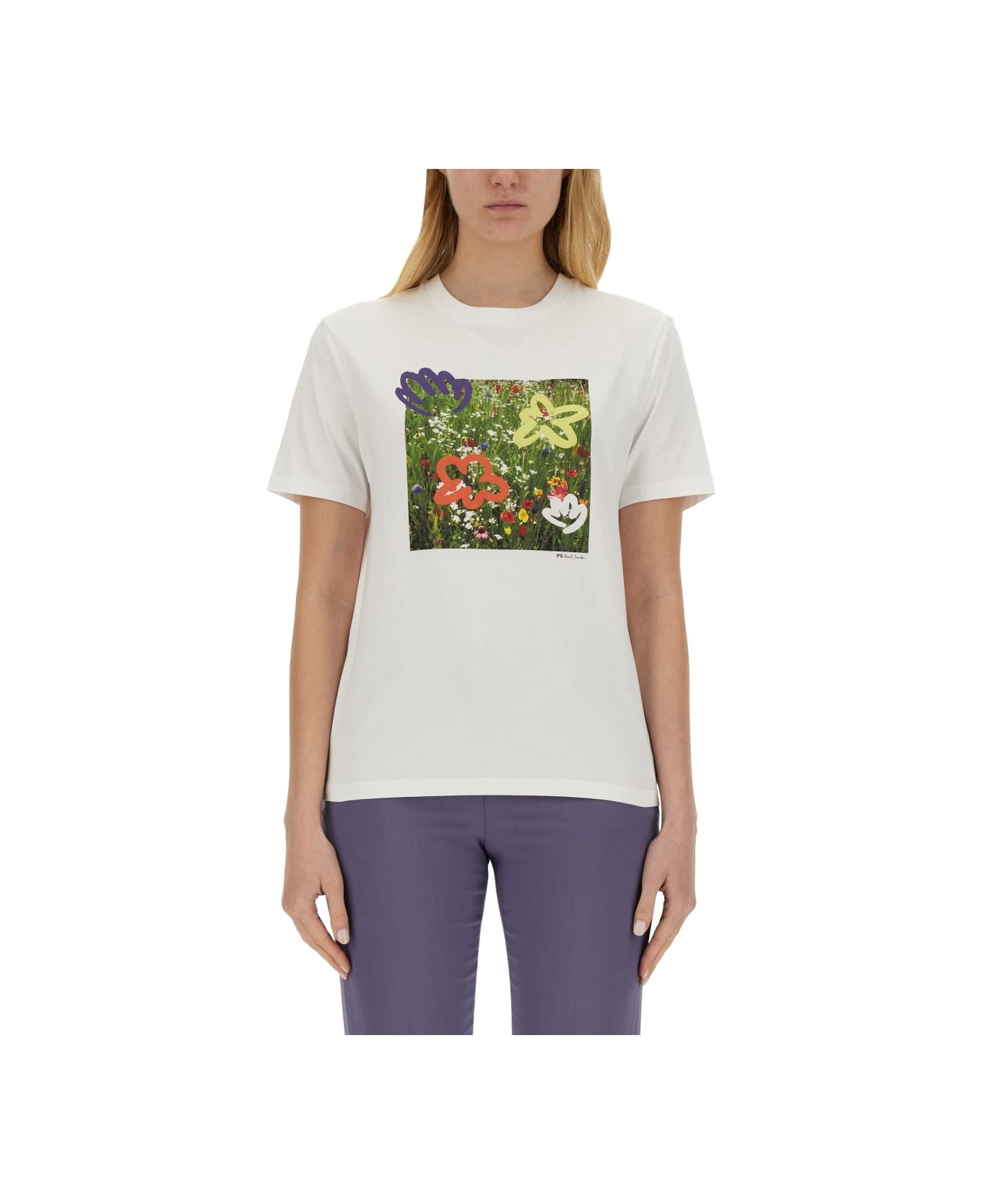 PS by Paul Smith "wildflowers" T-shirt - WHITE
